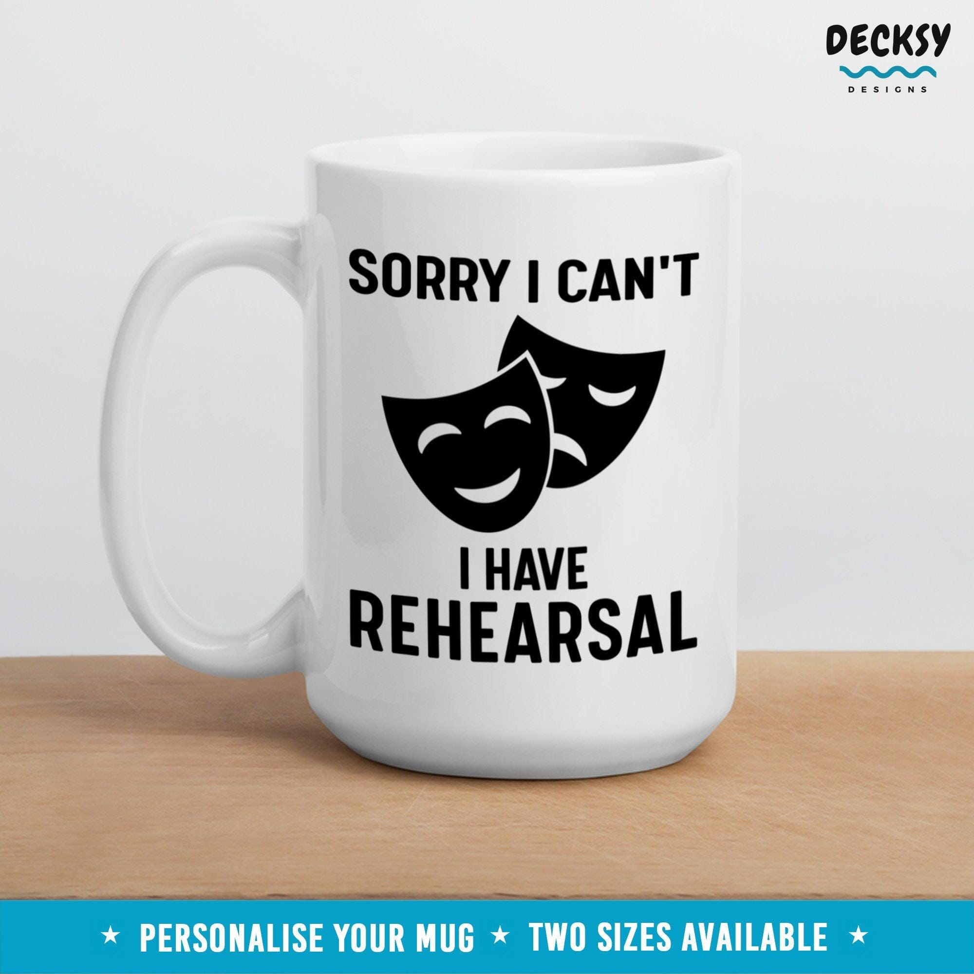 Acting Coffee Mug, Custom Gift For Actor-Home & Living:Kitchen & Dining:Drink & Barware:Drinkware:Mugs-DecksyDesigns-White Mug 11 oz-NO PERSONALISATION-DecksyDesigns