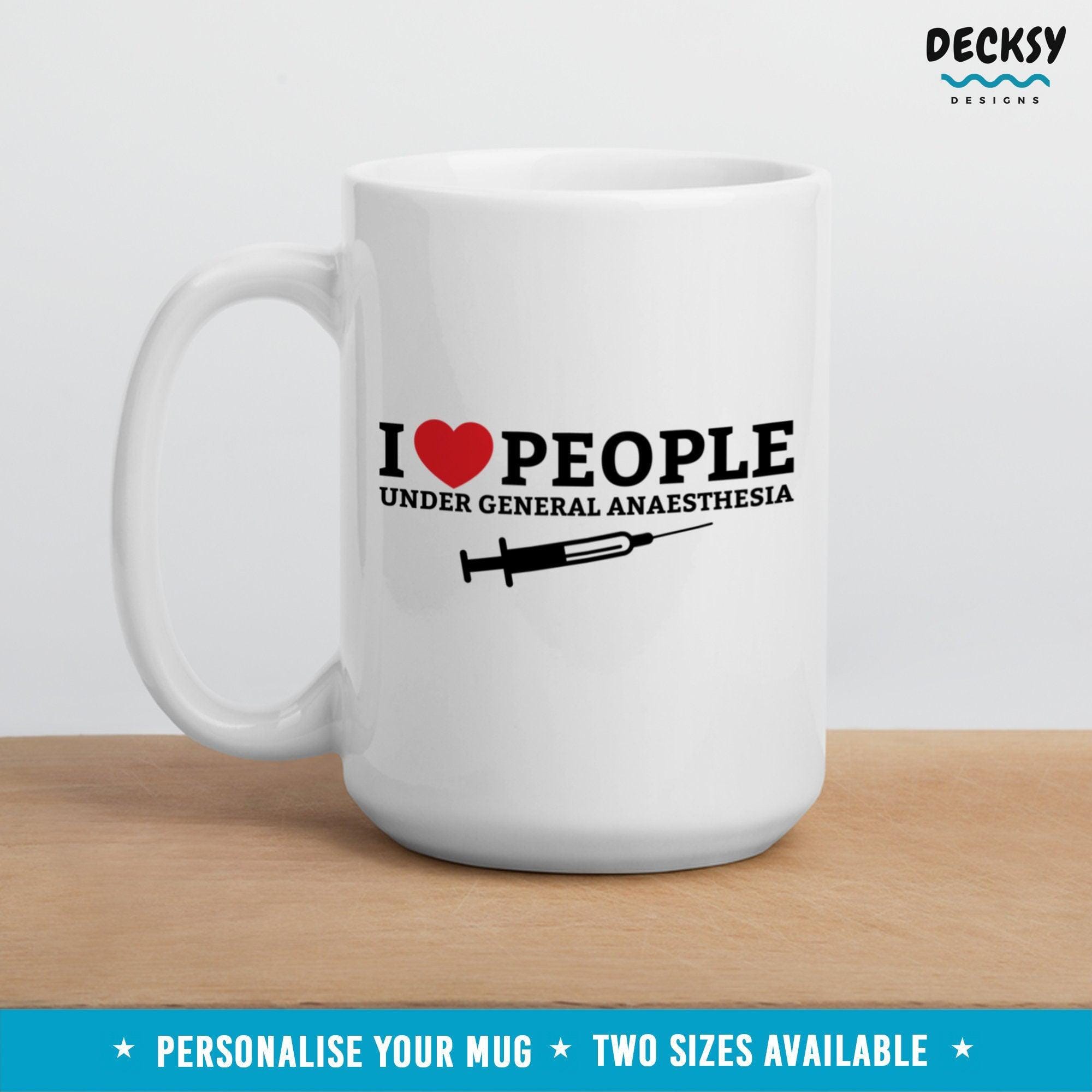 Anesthetist Mug, Custom Nurse Gift-Home & Living:Kitchen & Dining:Drink & Barware:Drinkware:Mugs-DecksyDesigns-11 Oz-NO PERSONALISATION-DecksyDesigns