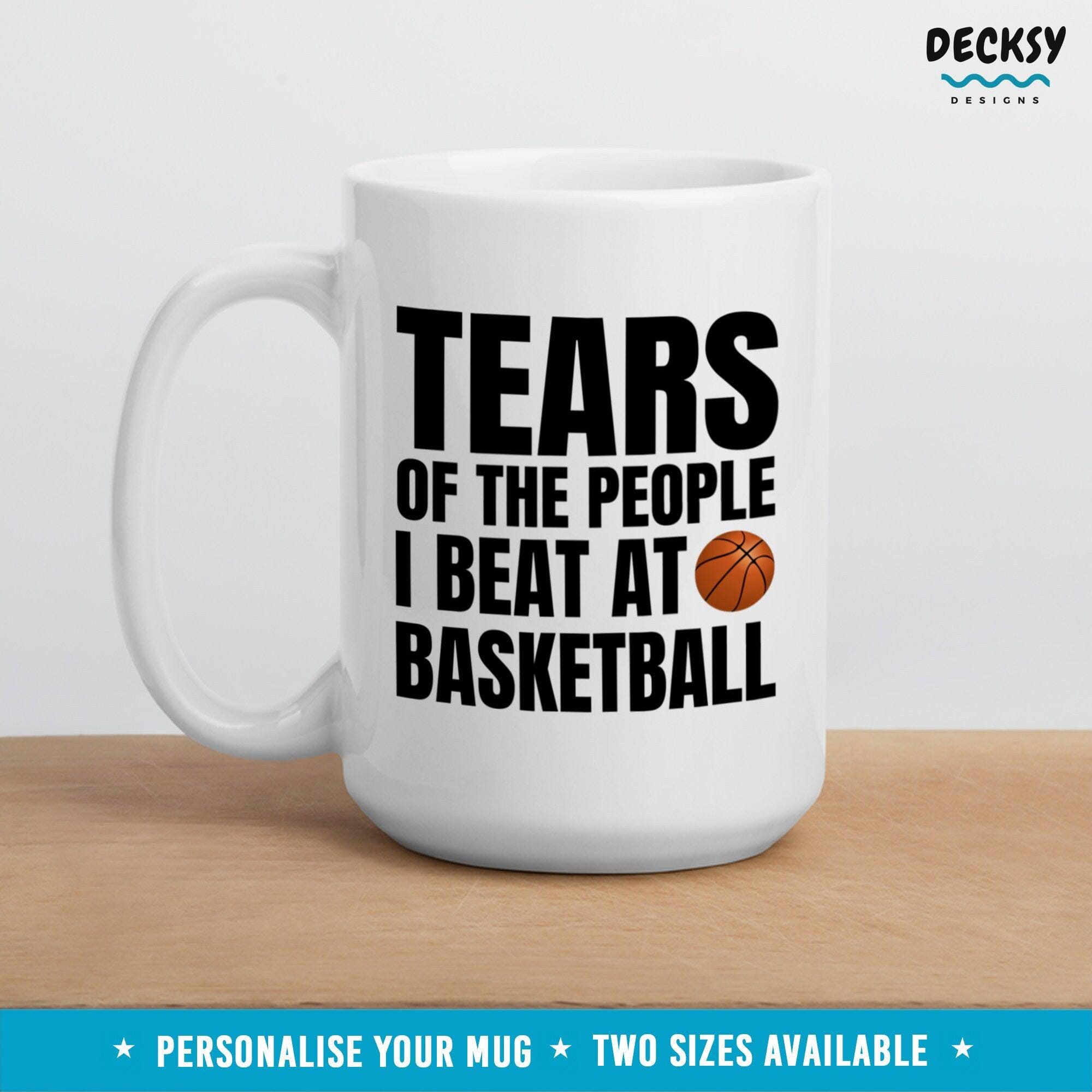 Basketball Mug, Basketball Player Gift-Home & Living:Kitchen & Dining:Drink & Barware:Drinkware:Mugs-DecksyDesigns-White Mug 11 oz-NO PERSONALISATION-DecksyDesigns