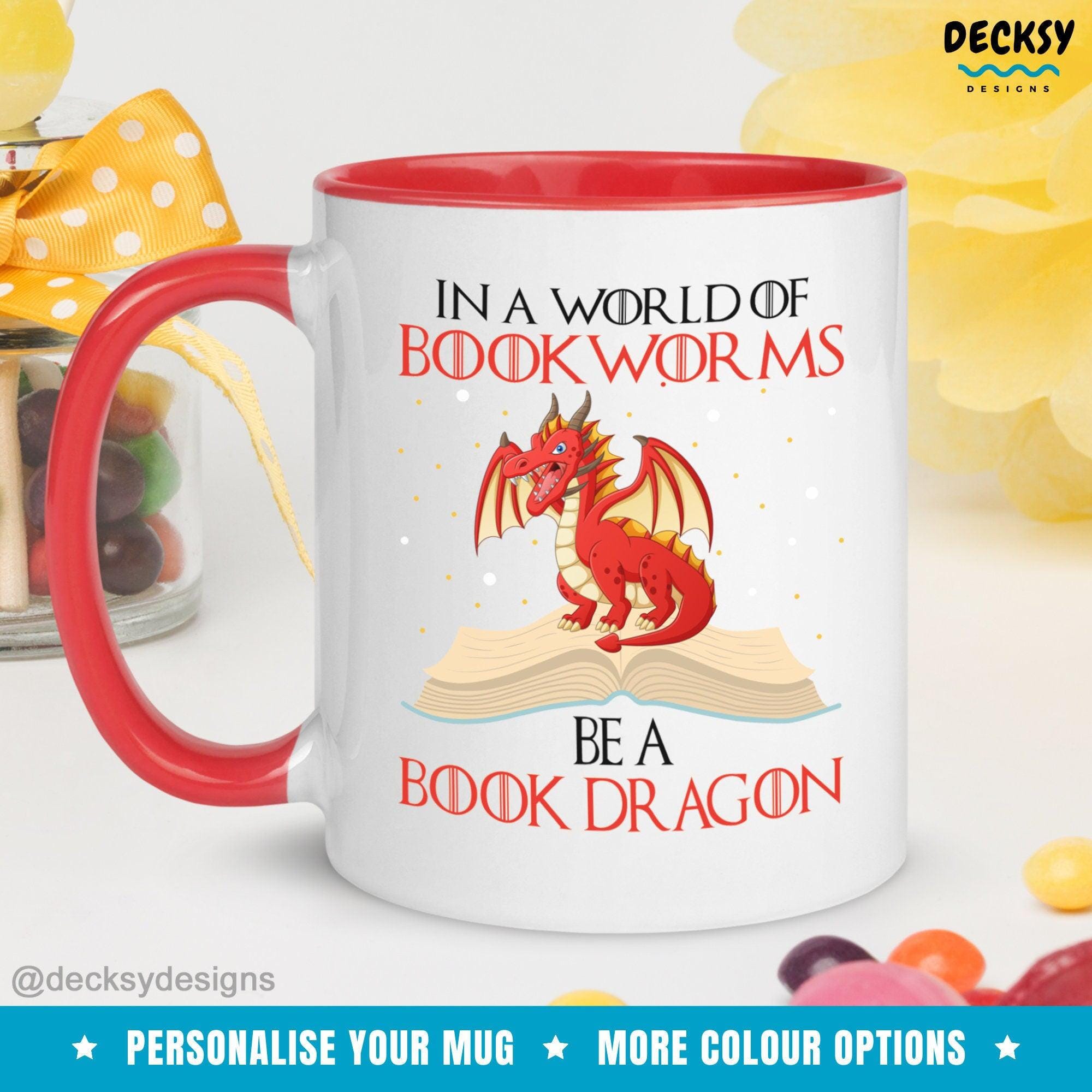 Book Lover Mug, Gift For Bookworm-Home & Living:Kitchen & Dining:Drink & Barware:Drinkware:Mugs-DecksyDesigns-White Mug 11 oz-NO PERSONALISATION-DecksyDesigns