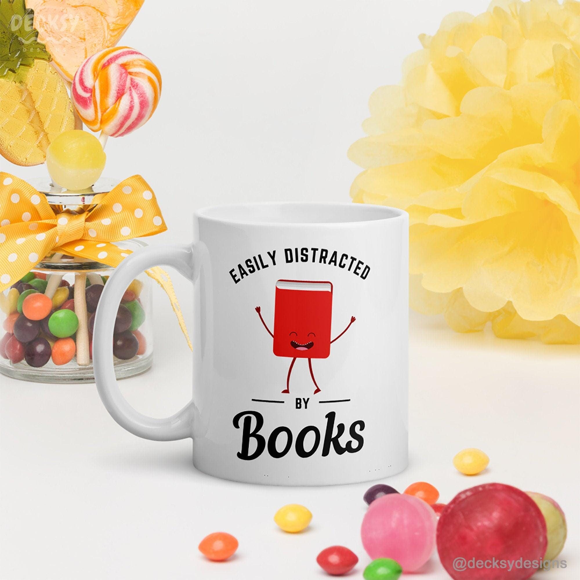 Book Lover Mug, Personalised Gift For Writer-Home & Living:Kitchen & Dining:Drink & Barware:Drinkware:Mugs-DecksyDesigns-15 Oz-NO PERSONALISATION-DecksyDesigns