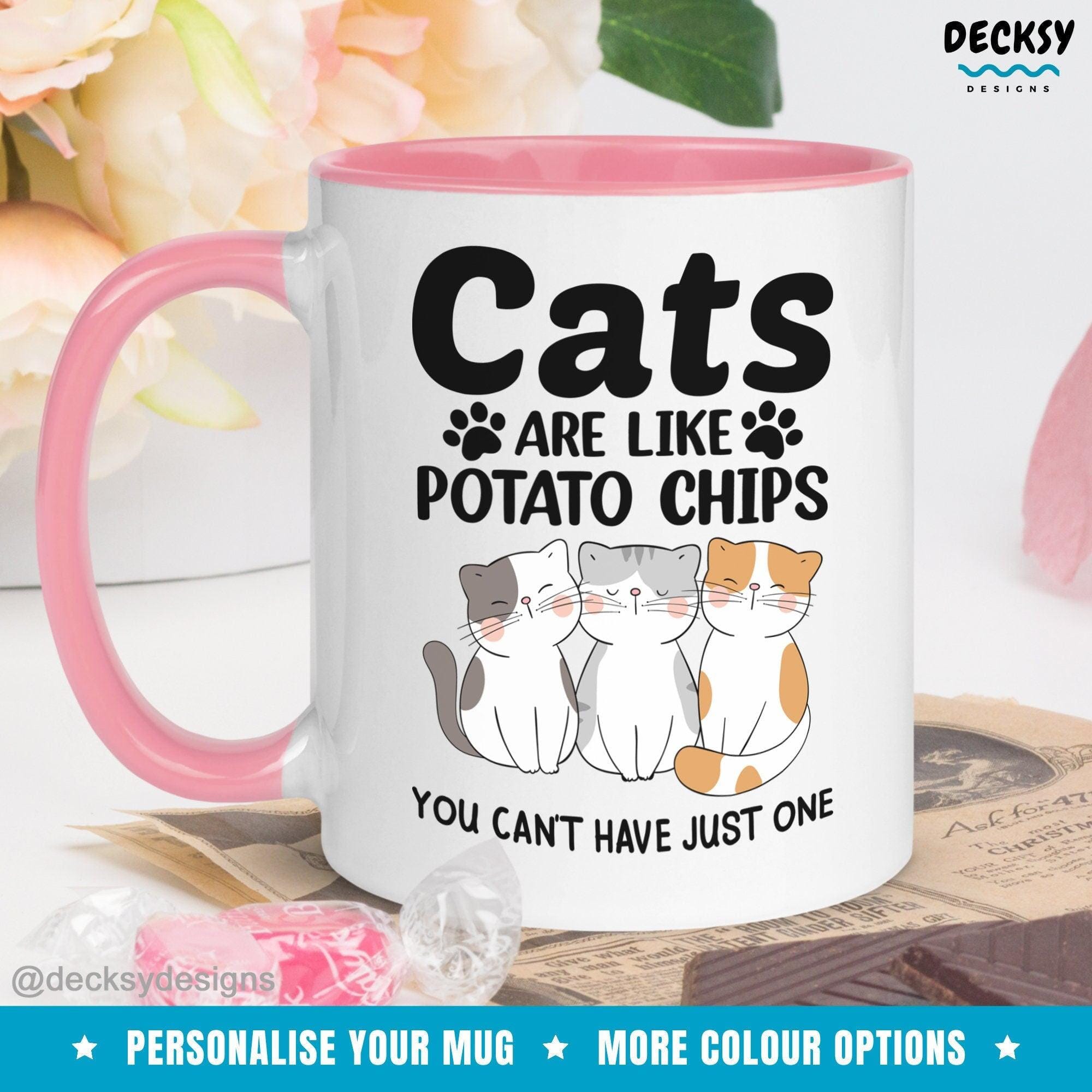 Cat Coffee Mug, Personalised Cat Gifts-Home & Living:Kitchen & Dining:Drink & Barware:Drinkware:Mugs-DecksyDesigns-White Mug 11 oz-NO PERSONALISATION-DecksyDesigns