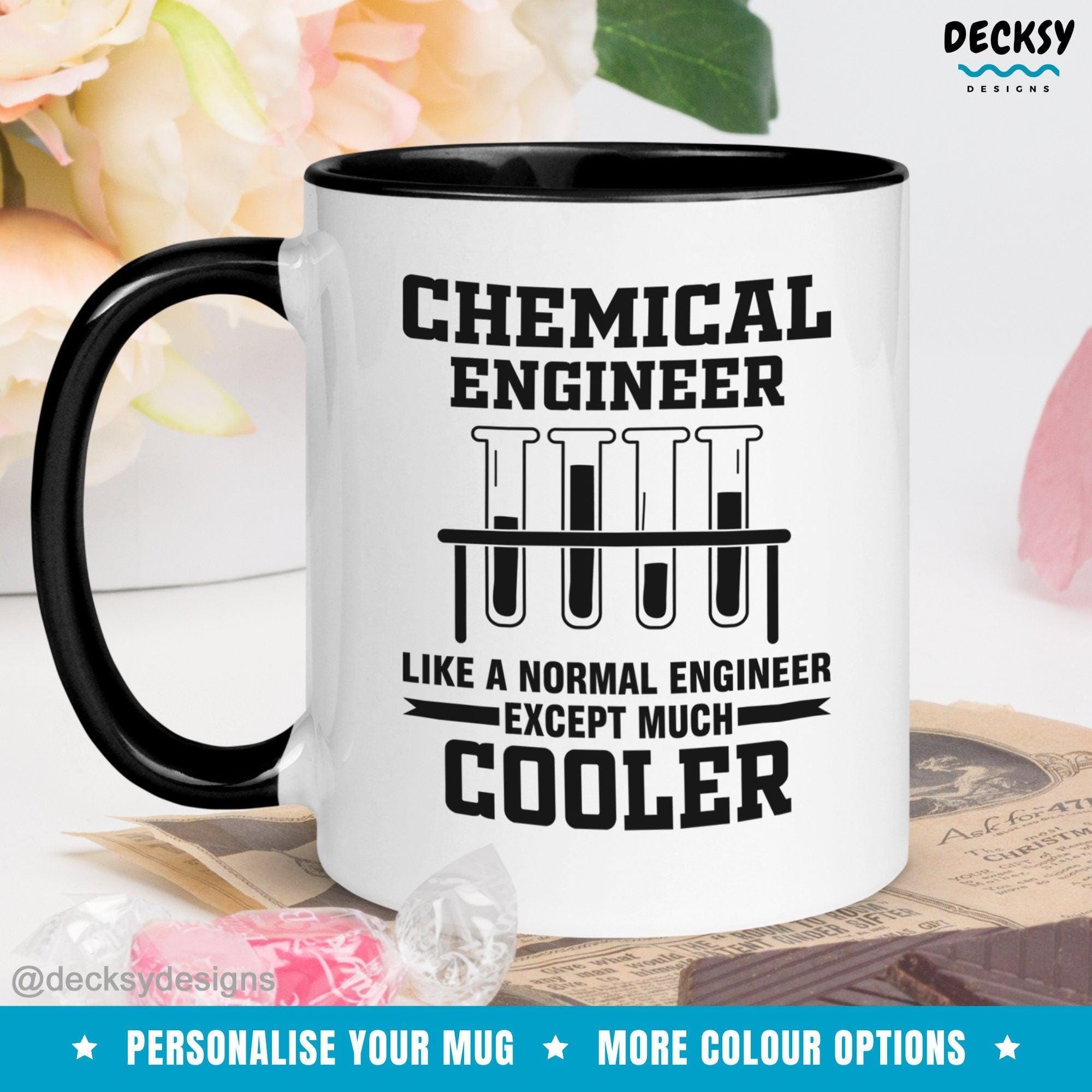 Chemical Engineer Mug, Funny Custom Engineering Gift-Home & Living:Kitchen & Dining:Drink & Barware:Drinkware:Mugs-DecksyDesigns-White Mug 11 oz-NO PERSONALISATION-DecksyDesigns