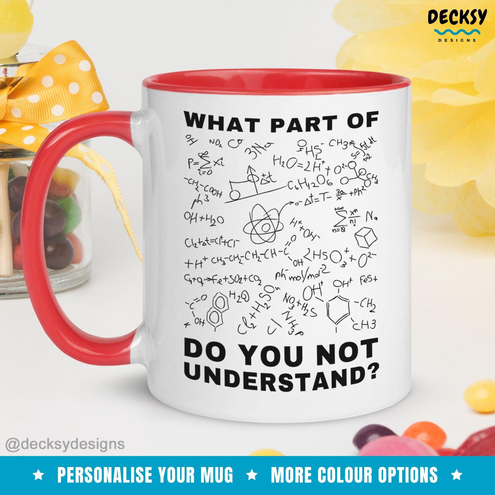 Chemistry Coffee Mug, Personalised Science Teacher Gift-Home & Living:Kitchen & Dining:Drink & Barware:Drinkware:Mugs-DecksyDesigns-White Mug 11 oz-NO PERSONALISATION-DecksyDesigns