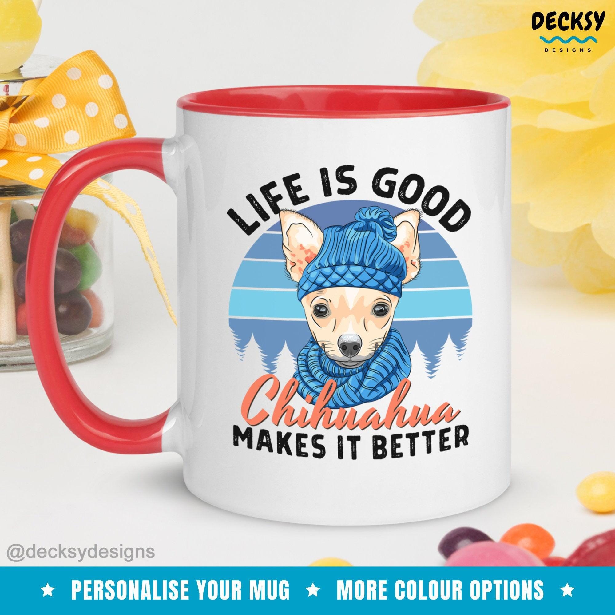 Chihuahua Gifts, Chihuahua Coffee Mug-Home & Living:Kitchen & Dining:Drink & Barware:Drinkware:Mugs-DecksyDesigns-White Mug 11 oz-NO PERSONALISATION-DecksyDesigns