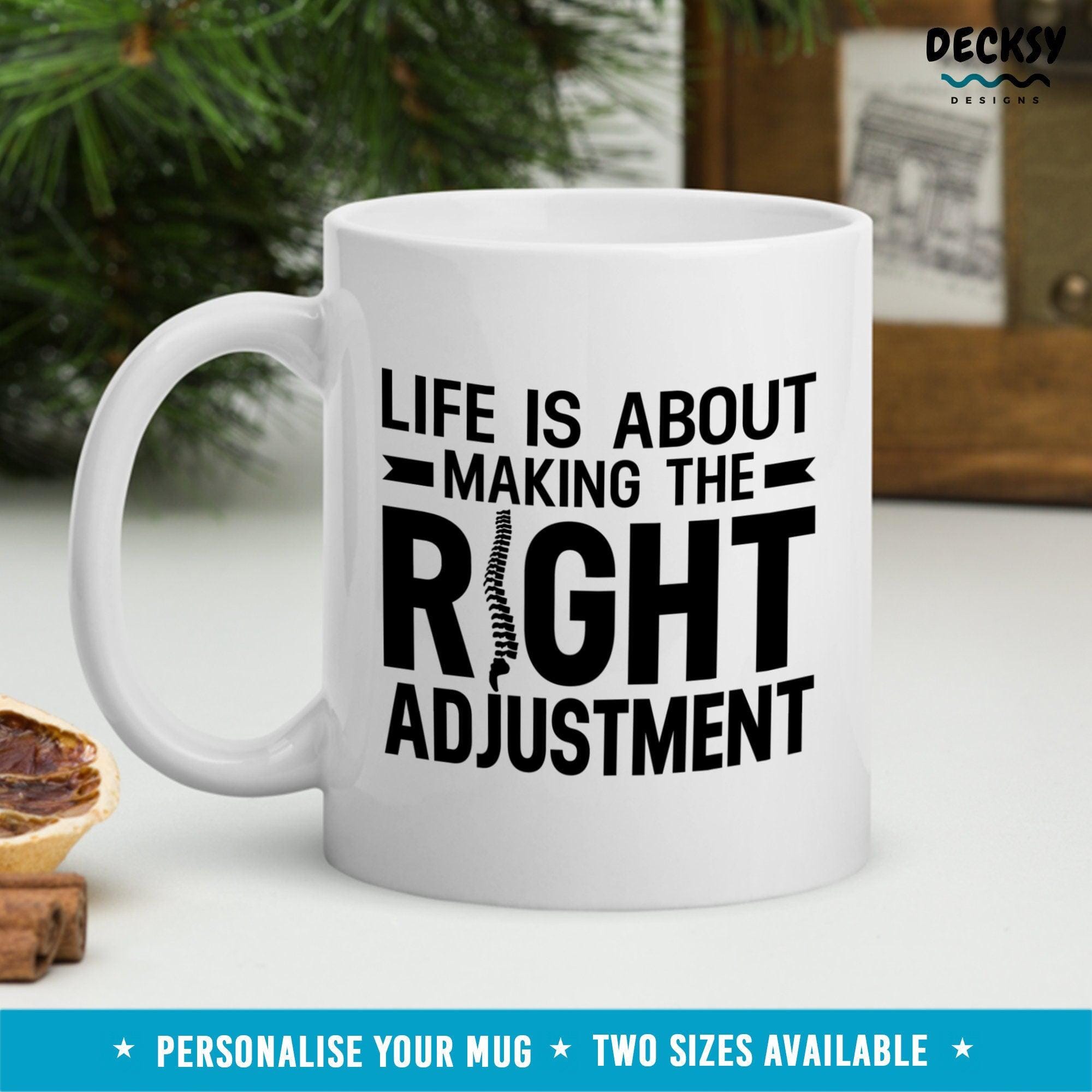 Chiropractor Mug, Custom Chiropractic Gift-Home & Living:Kitchen & Dining:Drink & Barware:Drinkware:Mugs-DecksyDesigns-11 Oz-NO PERSONALISATION-DecksyDesigns