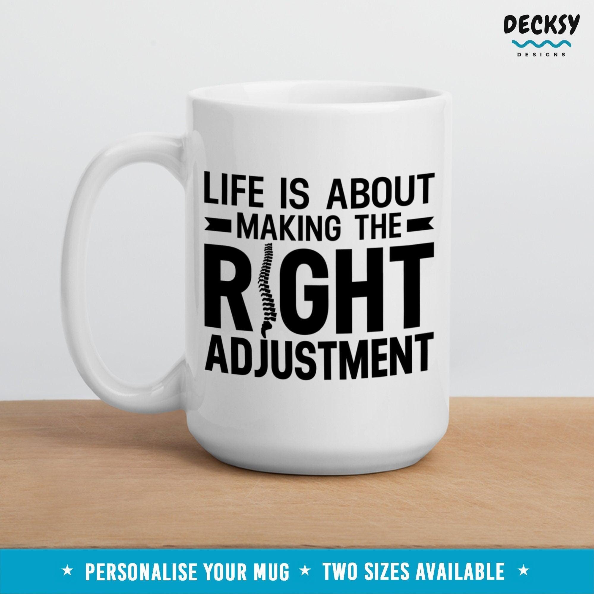 Chiropractor Mug, Custom Chiropractic Gift-Home & Living:Kitchen & Dining:Drink & Barware:Drinkware:Mugs-DecksyDesigns-11 Oz-NO PERSONALISATION-DecksyDesigns