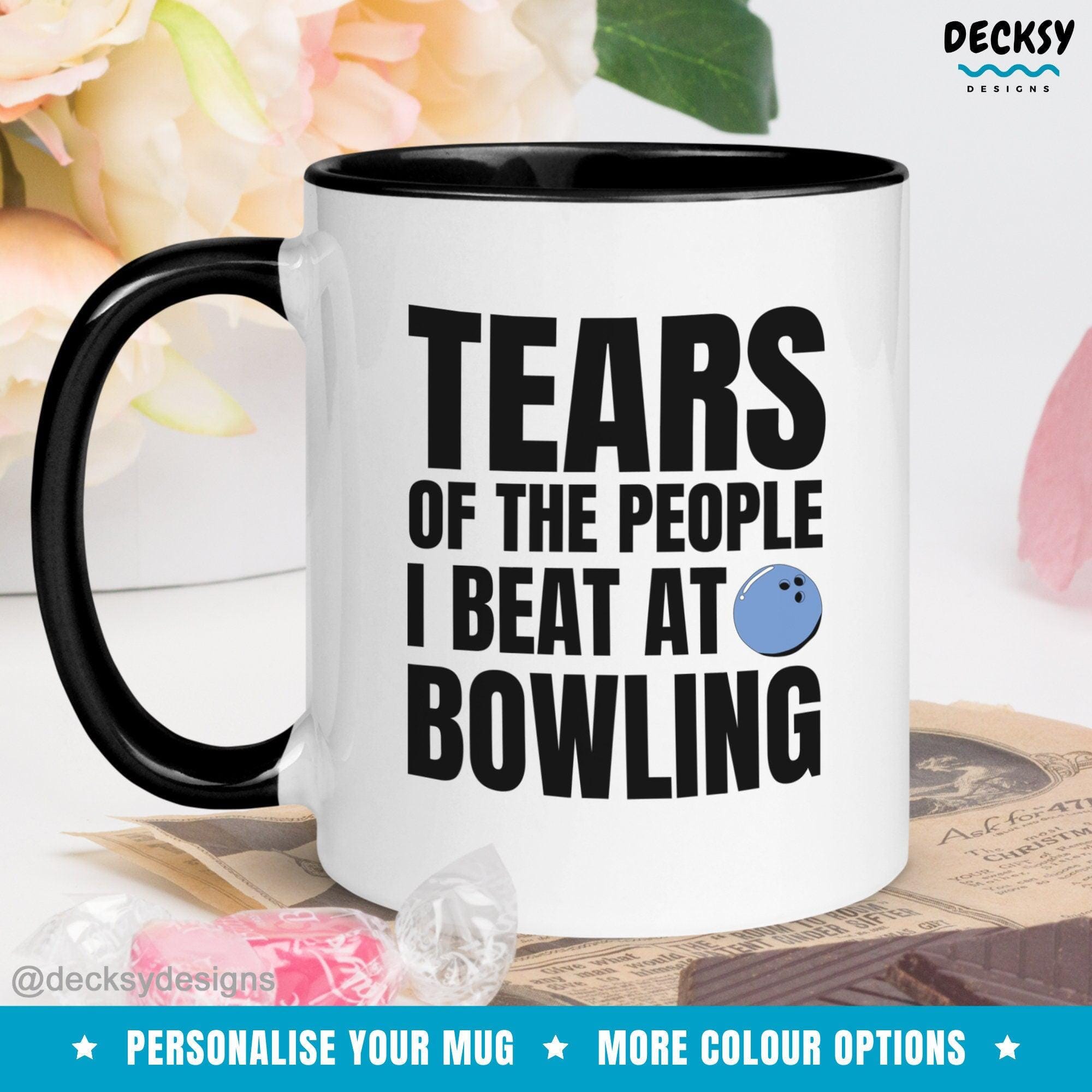 Custom Bowling Mug, Bowling Gift-Home & Living:Kitchen & Dining:Drink & Barware:Drinkware:Mugs-DecksyDesigns-White Mug 11 oz-NO PERSONALISATION-DecksyDesigns