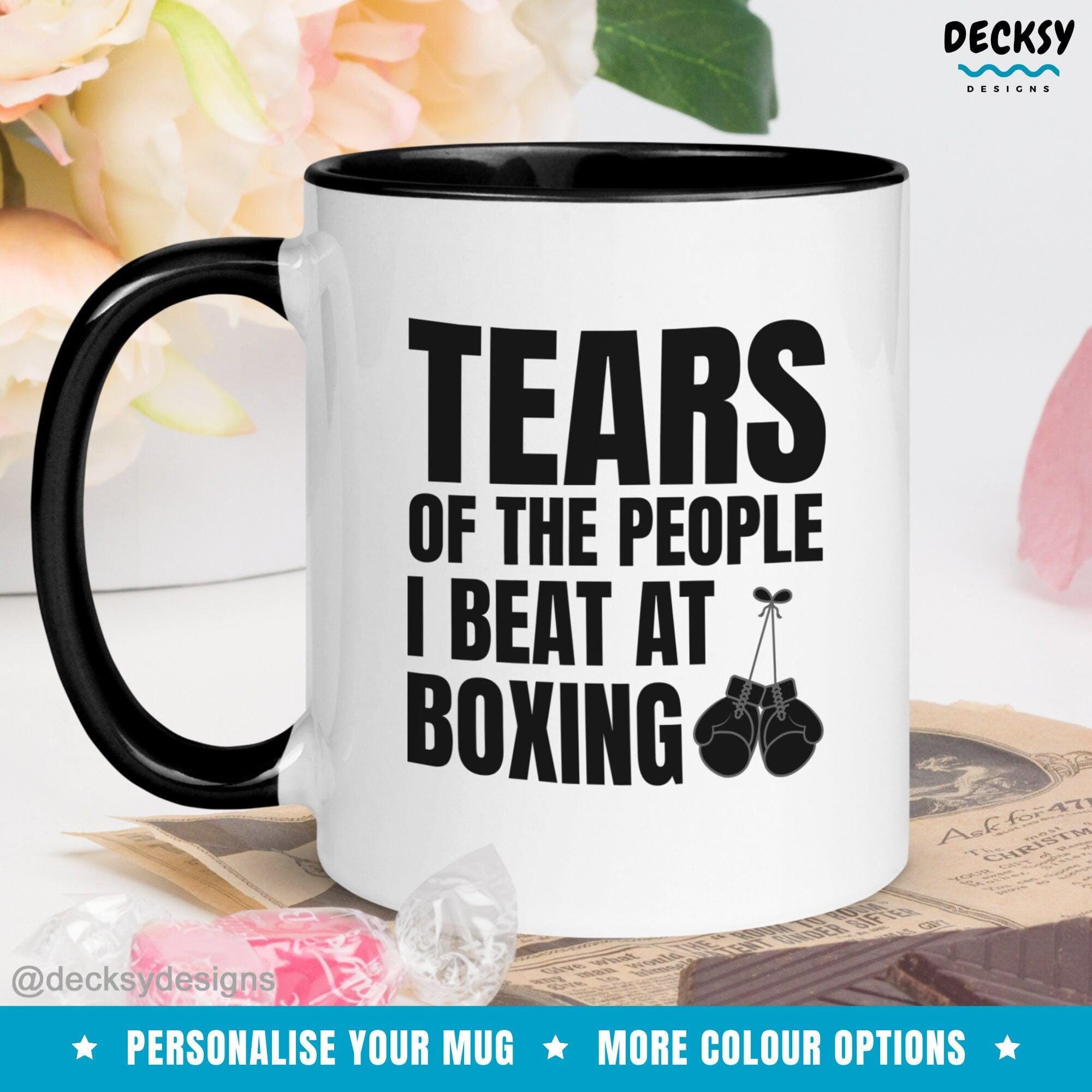 Funny Boxing Mug, Gift For Boxer-Home & Living:Kitchen & Dining:Drink & Barware:Drinkware:Mugs-DecksyDesigns-White Mug 11 oz-NO PERSONALISATION-DecksyDesigns