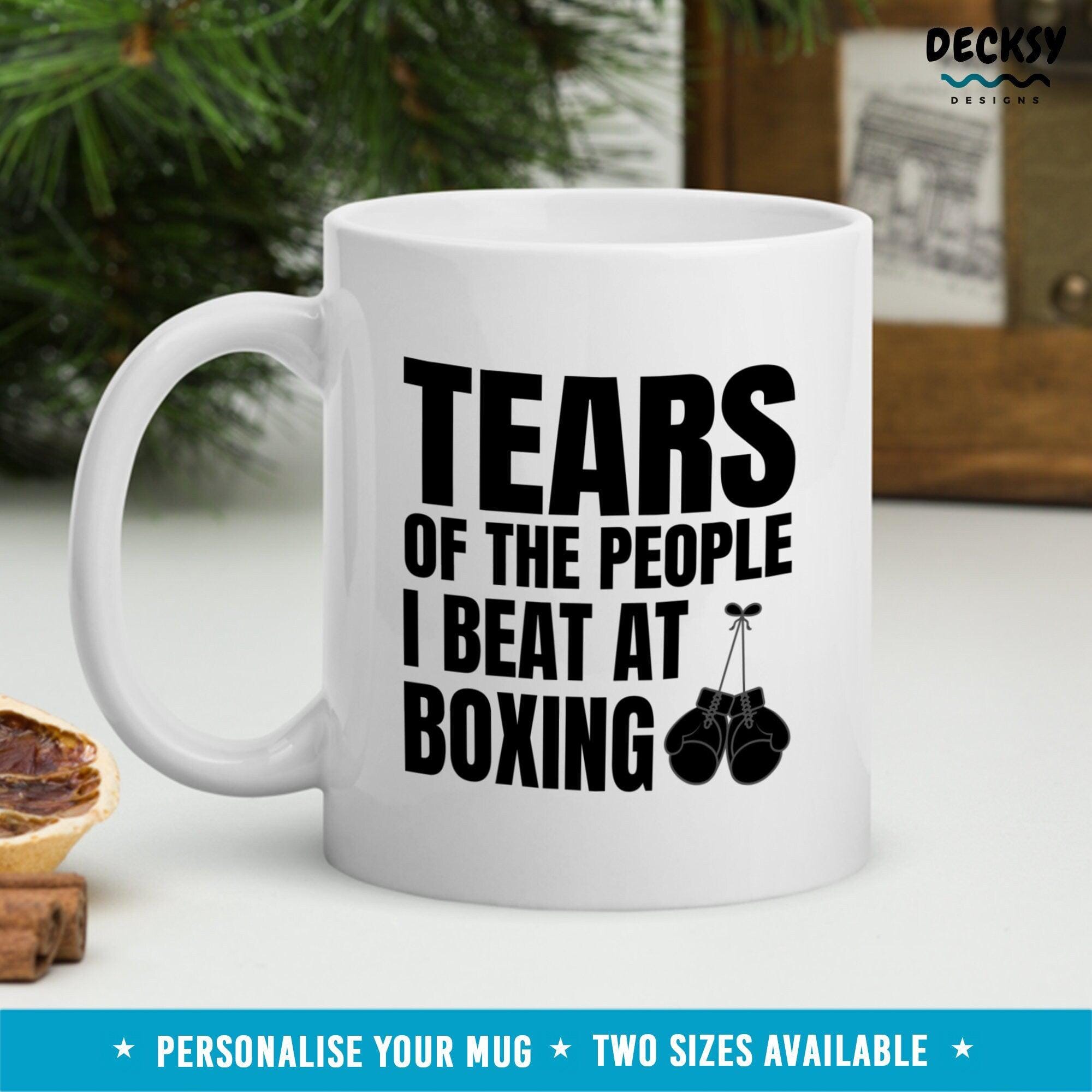 Funny Boxing Mug, Gift For Boxer-Home & Living:Kitchen & Dining:Drink & Barware:Drinkware:Mugs-DecksyDesigns-White Mug 11 oz-NO PERSONALISATION-DecksyDesigns