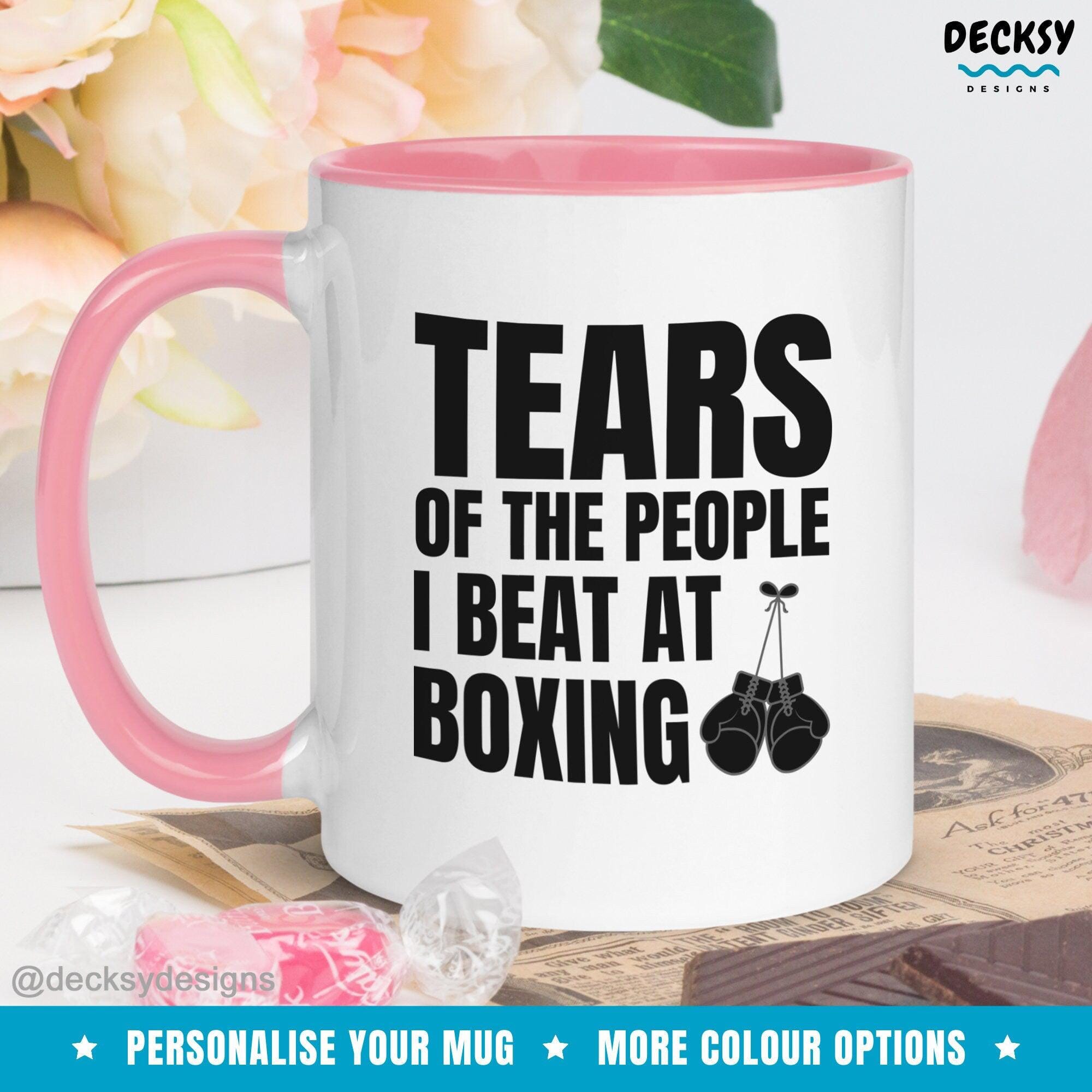 Funny Boxing Mug, Gift For Boxer-Home & Living:Kitchen & Dining:Drink & Barware:Drinkware:Mugs-DecksyDesigns-White Mug 11 oz-NO PERSONALISATION-DecksyDesigns