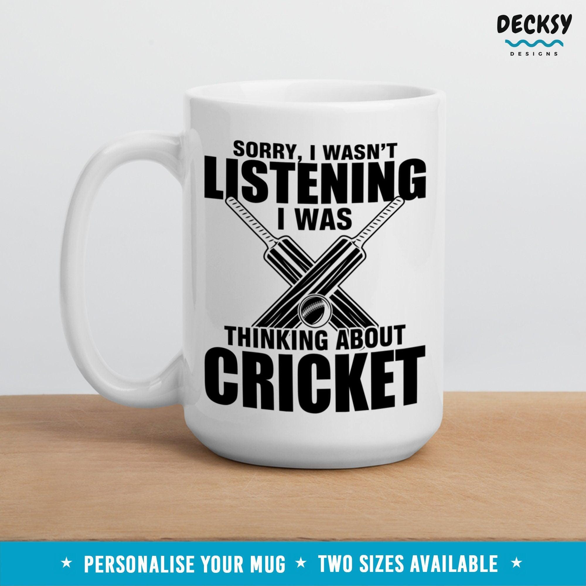 Funny Cricket Mug, Cricket Gift-Home & Living:Kitchen & Dining:Drink & Barware:Drinkware:Mugs-DecksyDesigns-11 Oz-NO PERSONALISATION-DecksyDesigns