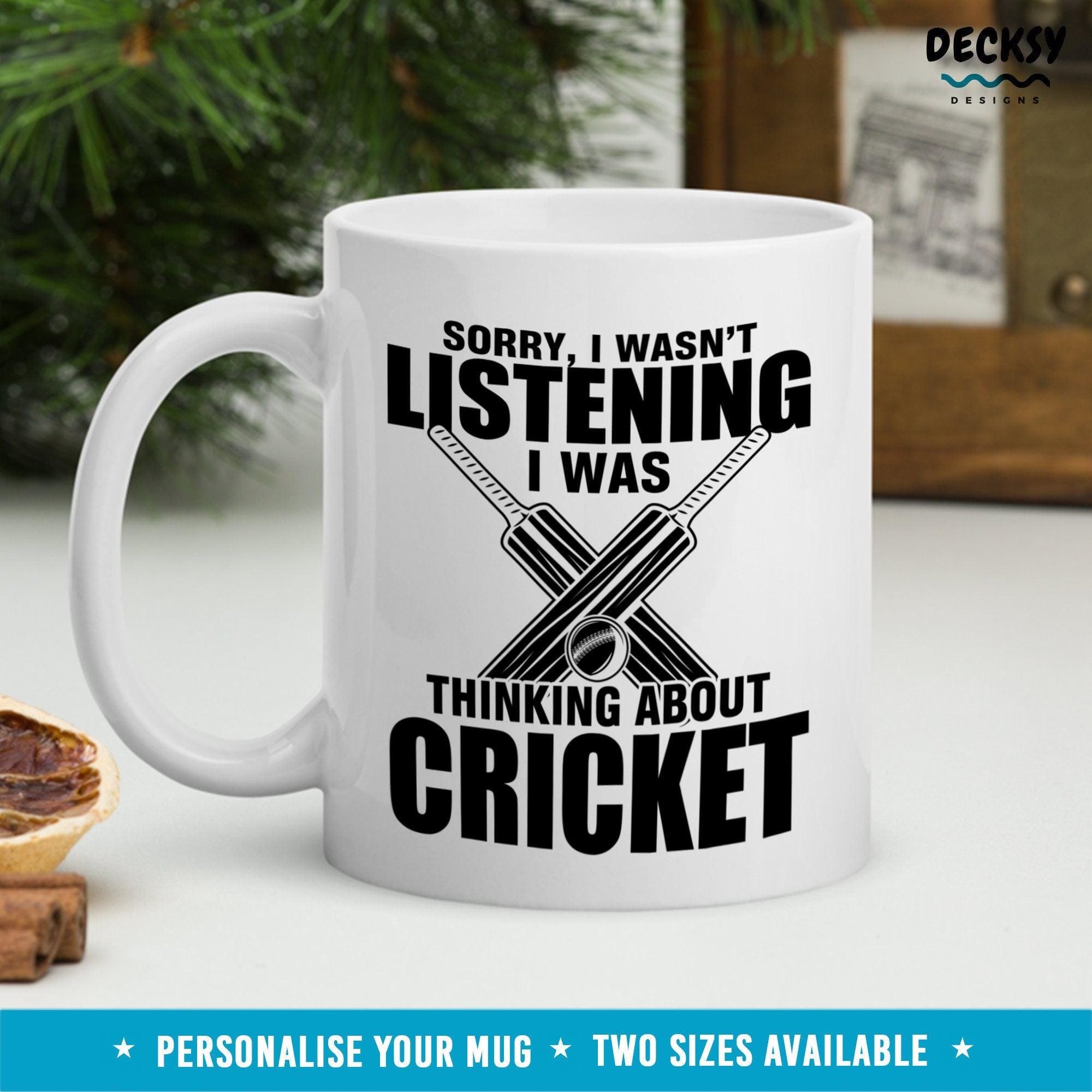 Funny Cricket Mug, Cricket Gift-Home & Living:Kitchen & Dining:Drink & Barware:Drinkware:Mugs-DecksyDesigns-11 Oz-NO PERSONALISATION-DecksyDesigns