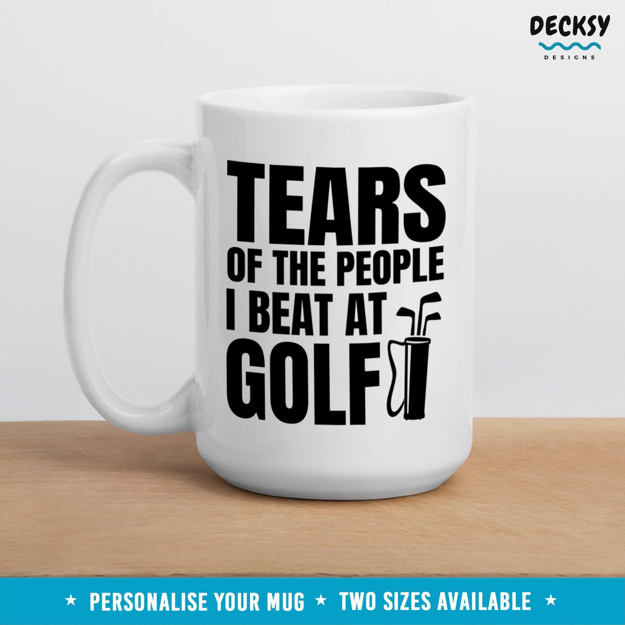 Funny Golfing Mug, Golf Lover Gift-Home & Living:Kitchen & Dining:Drink & Barware:Drinkware:Mugs-DecksyDesigns-White Mug 11 oz-NO PERSONALISATION-DecksyDesigns