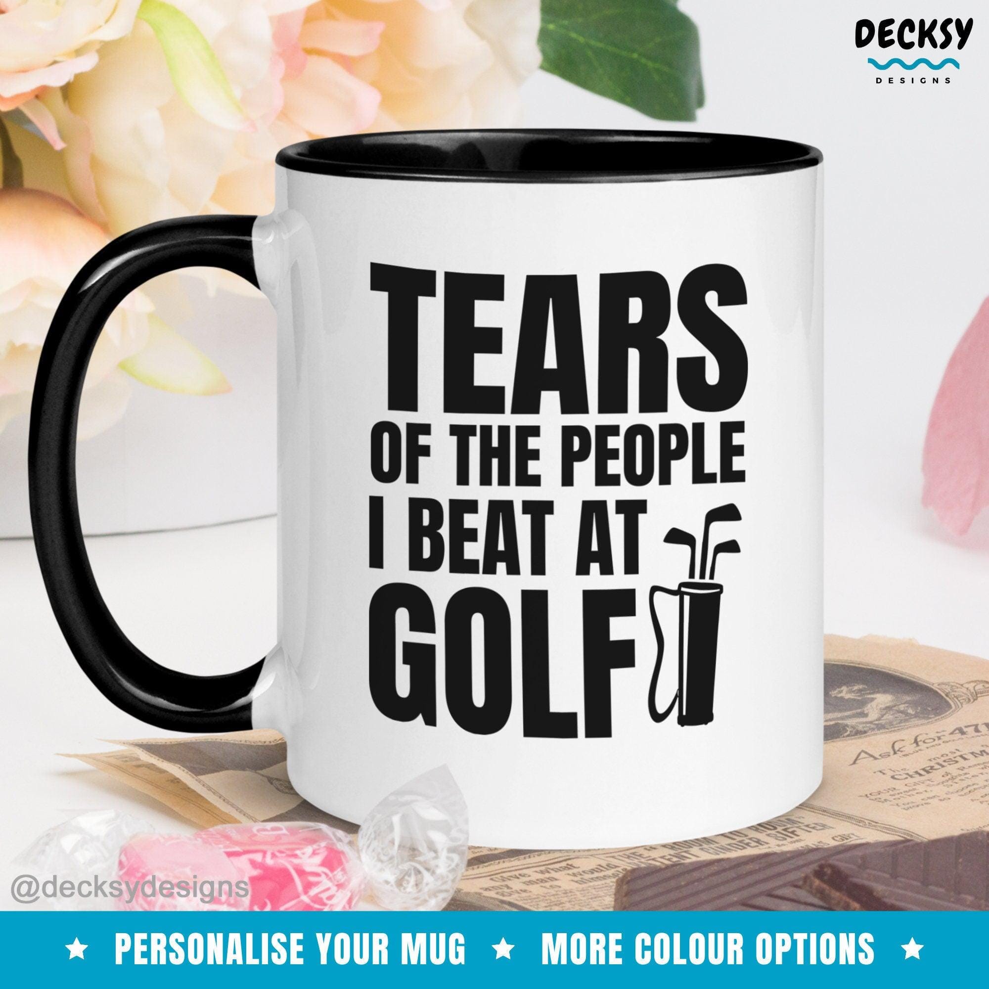 Funny Golfing Mug, Golf Lover Gift-Home & Living:Kitchen & Dining:Drink & Barware:Drinkware:Mugs-DecksyDesigns-White Mug 11 oz-NO PERSONALISATION-DecksyDesigns