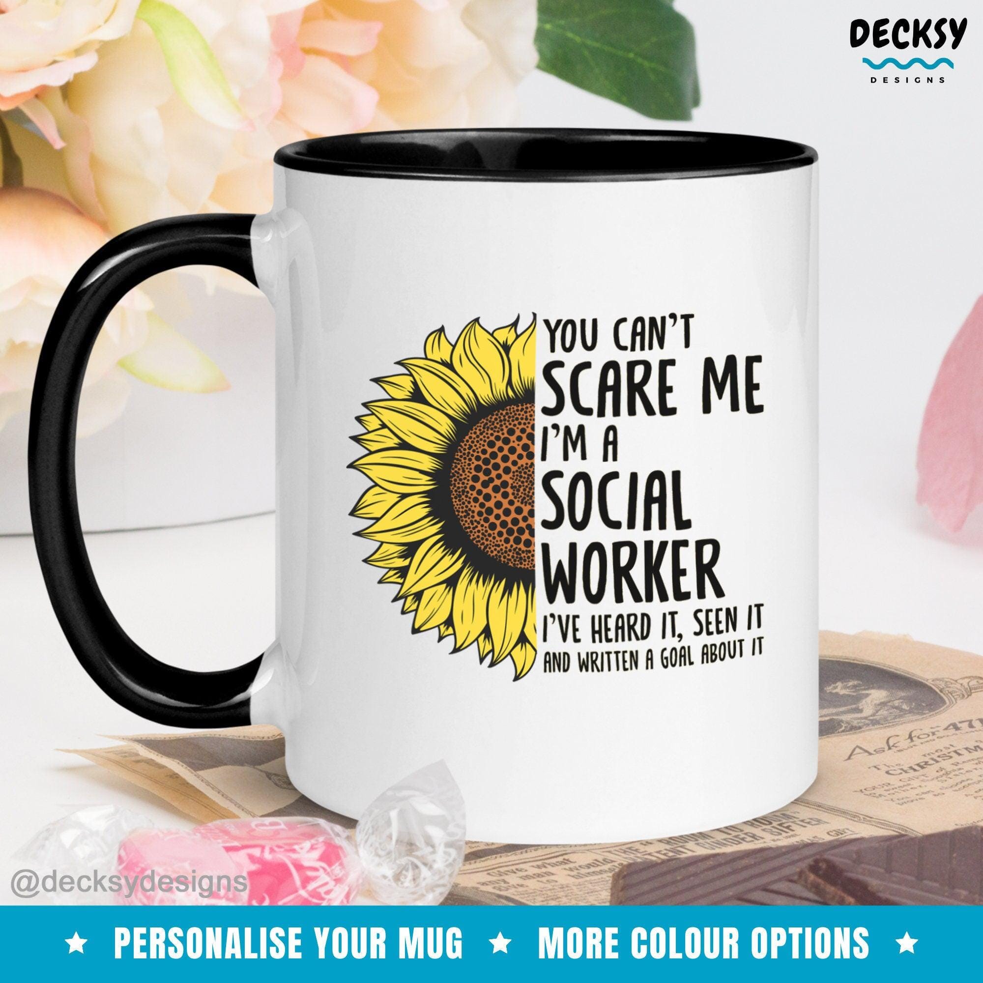 Funny Social Worker Mug, Personalised Social Work Gift-Home & Living:Kitchen & Dining:Drink & Barware:Drinkware:Mugs-DecksyDesigns-White Mug 11 oz-NO PERSONALISATION-DecksyDesigns