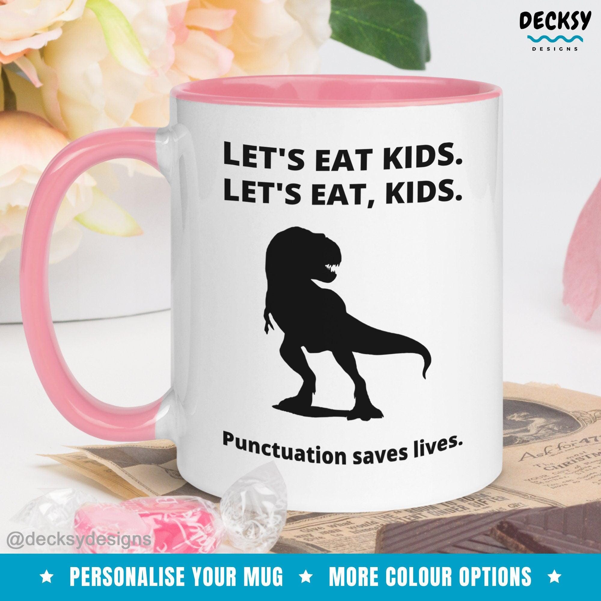 Funny Teacher Mug, English Punctuation Grammar Coffee Gift-Home & Living:Kitchen & Dining:Drink & Barware:Drinkware:Mugs-DecksyDesigns-White Mug 11 oz-NO PERSONALISATION-DecksyDesigns