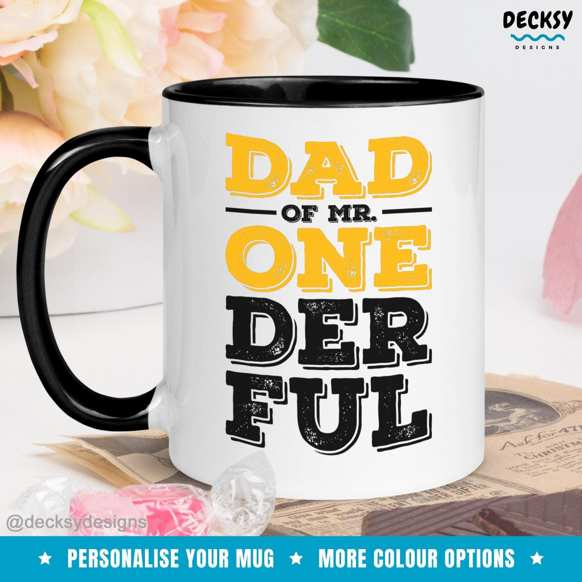 Gift For New Dad, Custom New Father Novelty Mug-Home & Living:Kitchen & Dining:Drink & Barware:Drinkware:Mugs-DecksyDesigns-White Mug 11 oz-NO PERSONALISATION-DecksyDesigns
