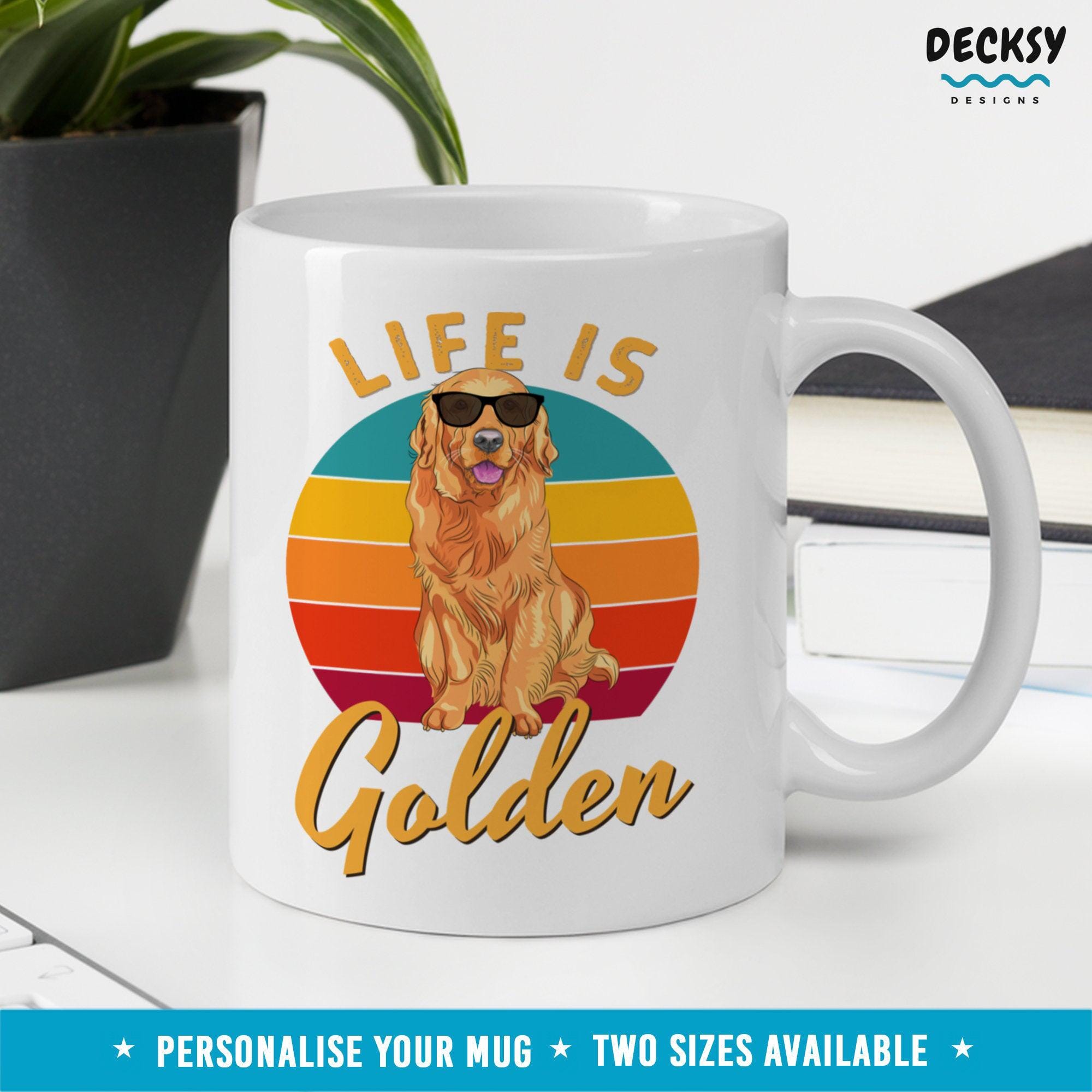 Golden Retriever Mug, Golden Retriever Dog Gift-Home & Living:Kitchen & Dining:Drink & Barware:Drinkware:Mugs-DecksyDesigns-11 Oz-NO PERSONALISATION-DecksyDesigns
