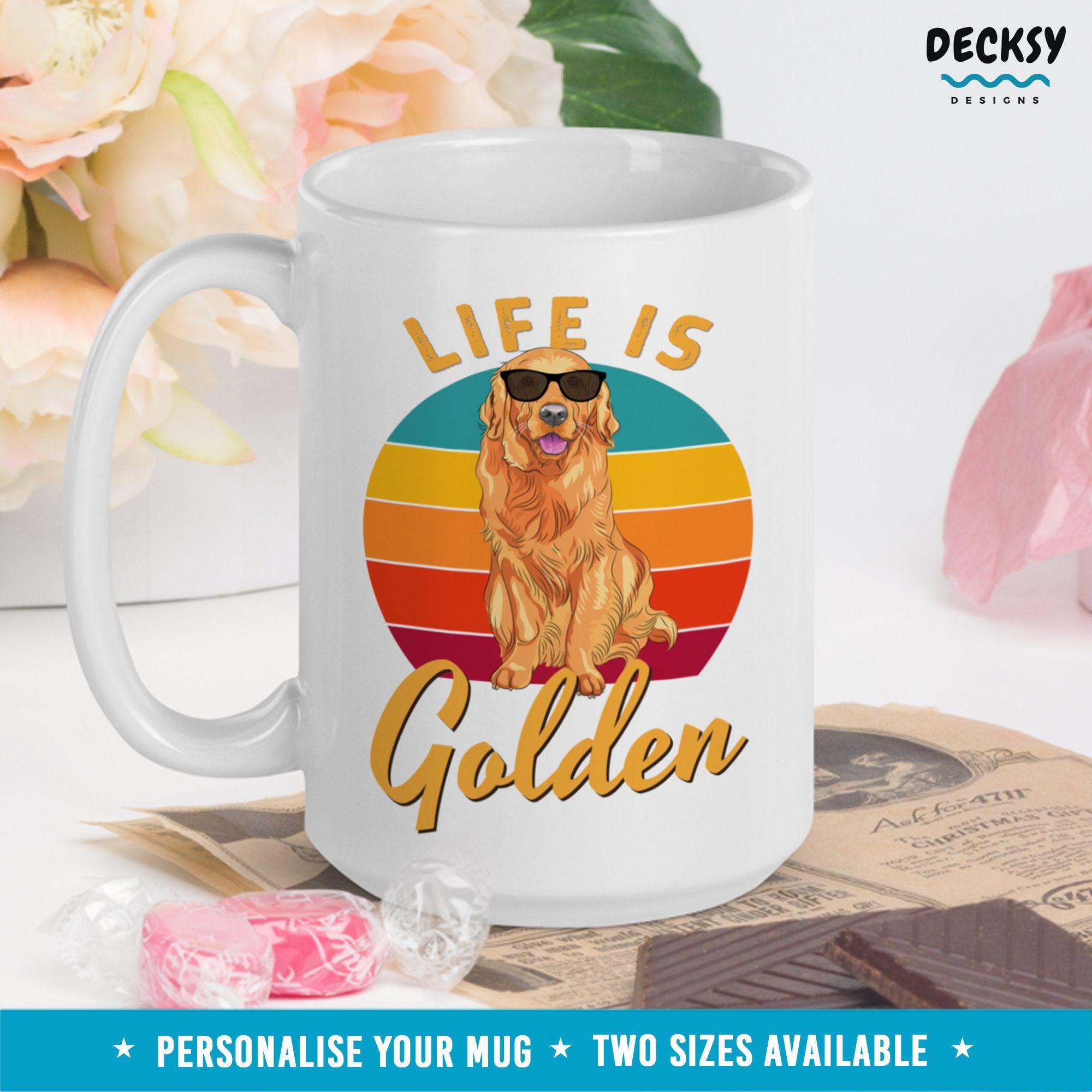 Golden Retriever Mug, Golden Retriever Dog Gift-Home & Living:Kitchen & Dining:Drink & Barware:Drinkware:Mugs-DecksyDesigns-11 Oz-NO PERSONALISATION-DecksyDesigns