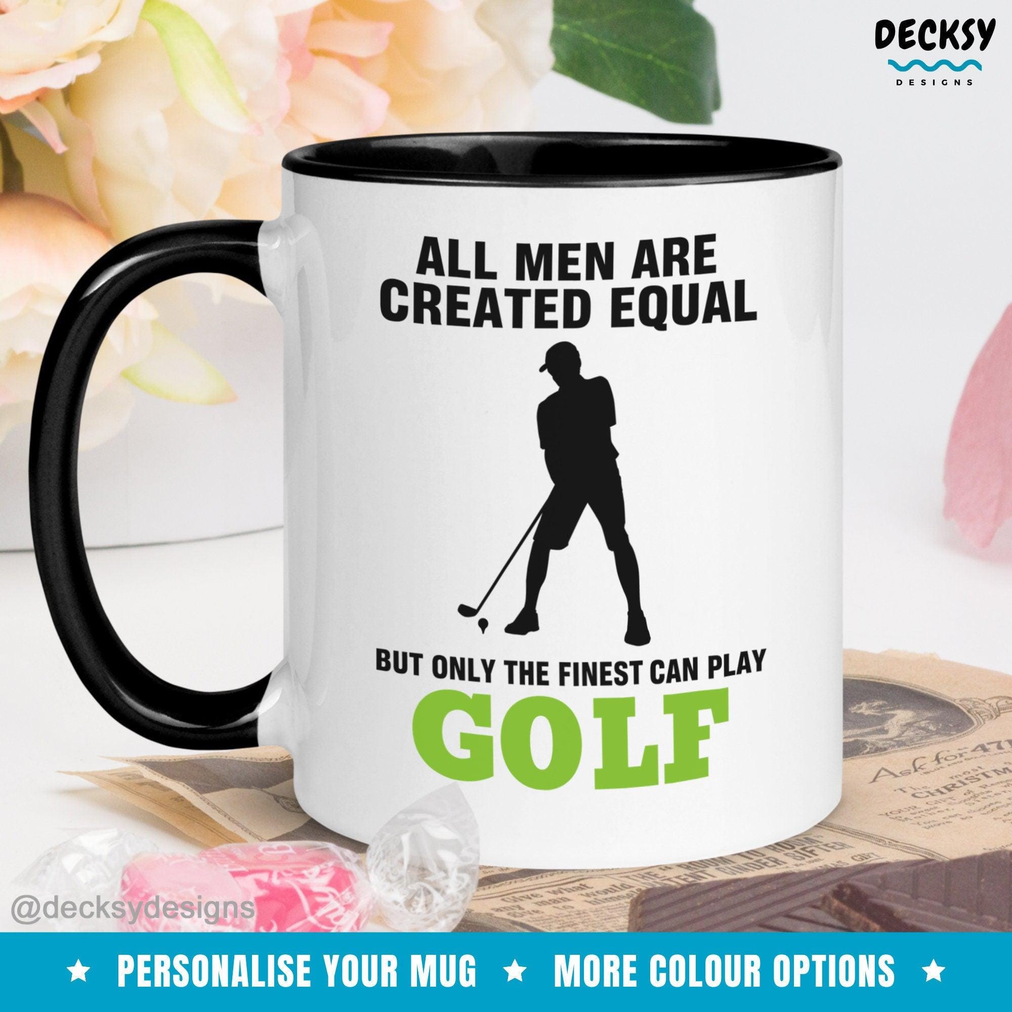Golf Mug For Men, Personalised Golfing Gift For Him-Home & Living:Kitchen & Dining:Drink & Barware:Drinkware:Mugs-DecksyDesigns-White Mug 11 oz-NO PERSONALISATION-DecksyDesigns