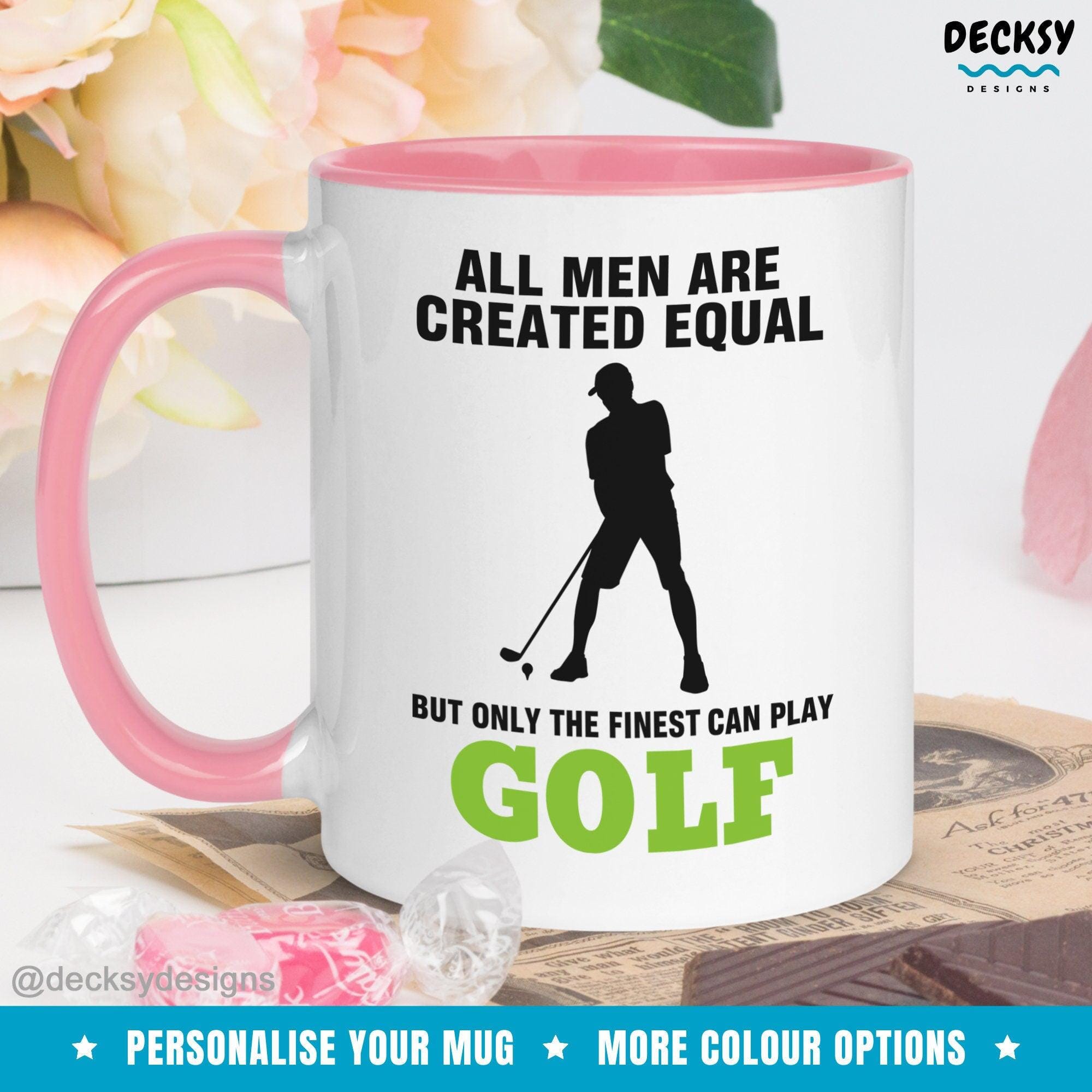Golf Mug For Men, Personalised Golfing Gift For Him-Home & Living:Kitchen & Dining:Drink & Barware:Drinkware:Mugs-DecksyDesigns-White Mug 11 oz-NO PERSONALISATION-DecksyDesigns