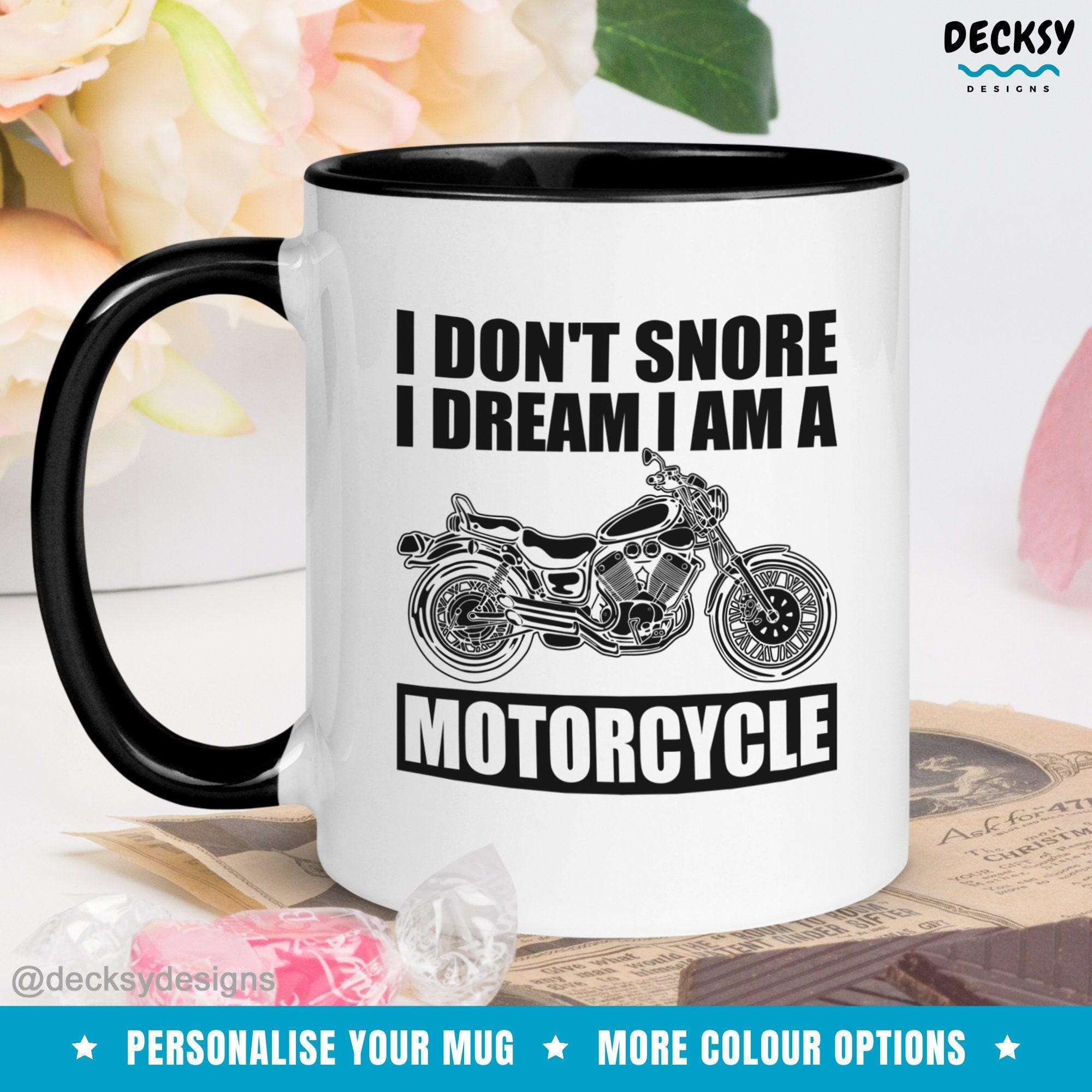 Motorcycle Lover Mug, Funny Gift For Husband-Home & Living:Kitchen & Dining:Drink & Barware:Drinkware:Mugs-DecksyDesigns-White Mug 11 oz-NO PERSONALISATION-DecksyDesigns