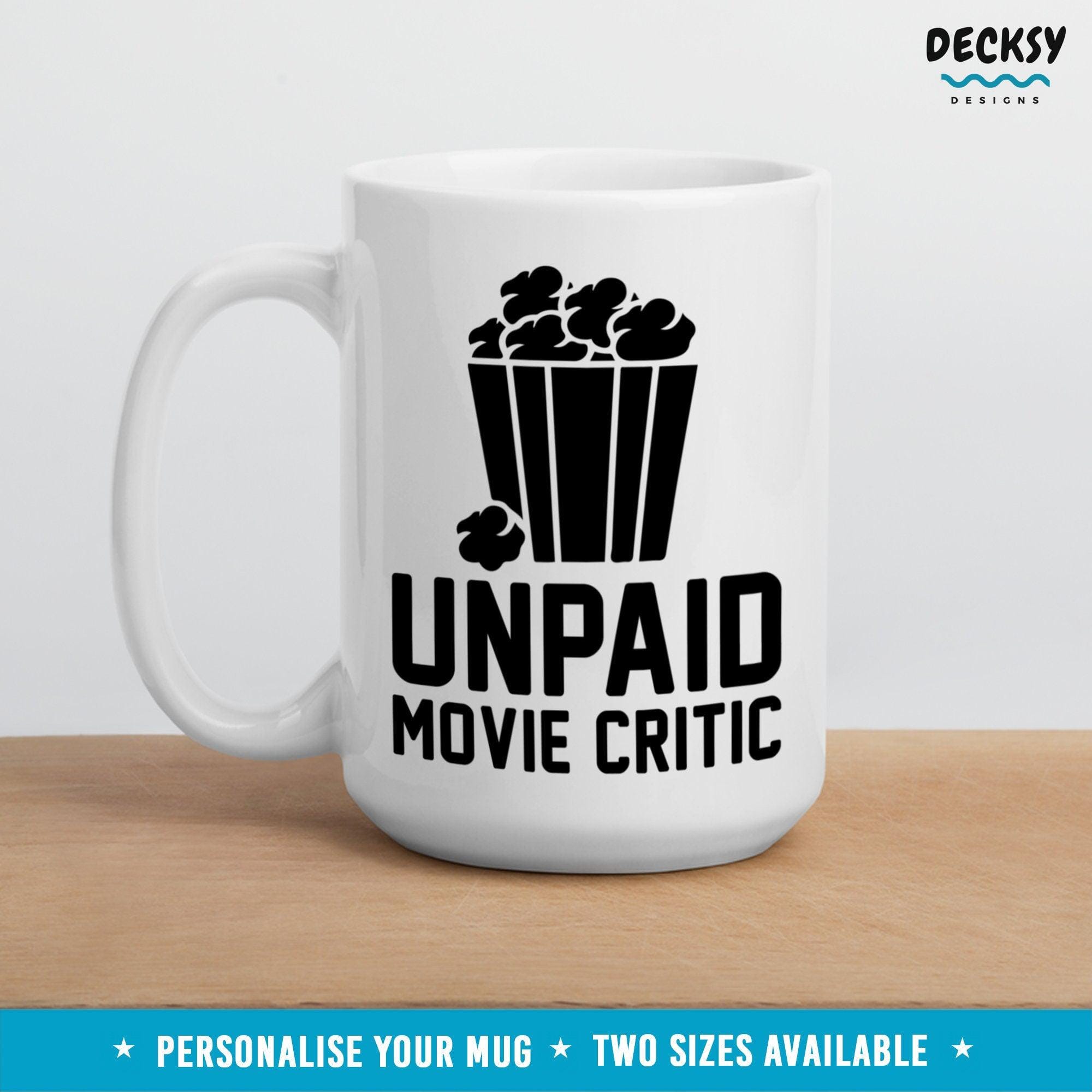 Movie Lover Mug, Custom Gift For Film Student-Home & Living:Kitchen & Dining:Drink & Barware:Drinkware:Mugs-DecksyDesigns-White Mug 11 oz-NO PERSONALISATION-DecksyDesigns