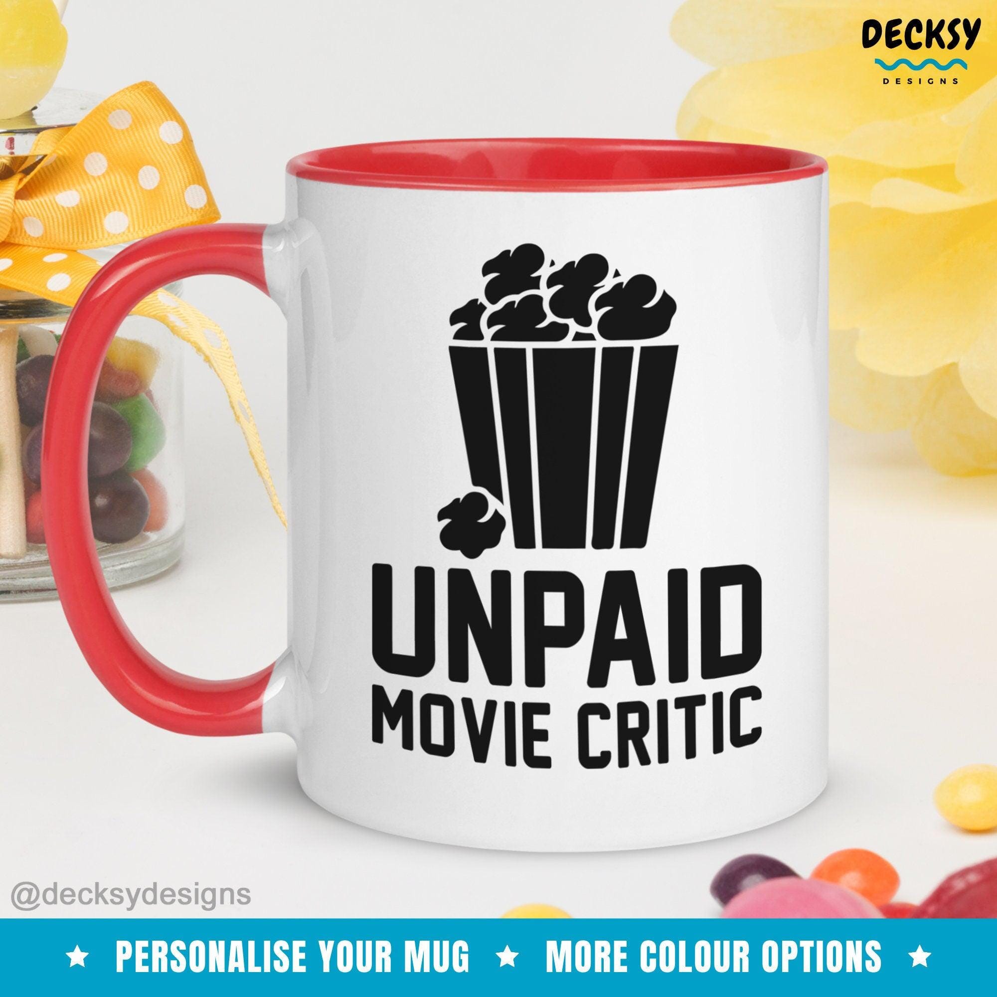 Movie Lover Mug, Custom Gift For Film Student-Home & Living:Kitchen & Dining:Drink & Barware:Drinkware:Mugs-DecksyDesigns-White Mug 11 oz-NO PERSONALISATION-DecksyDesigns