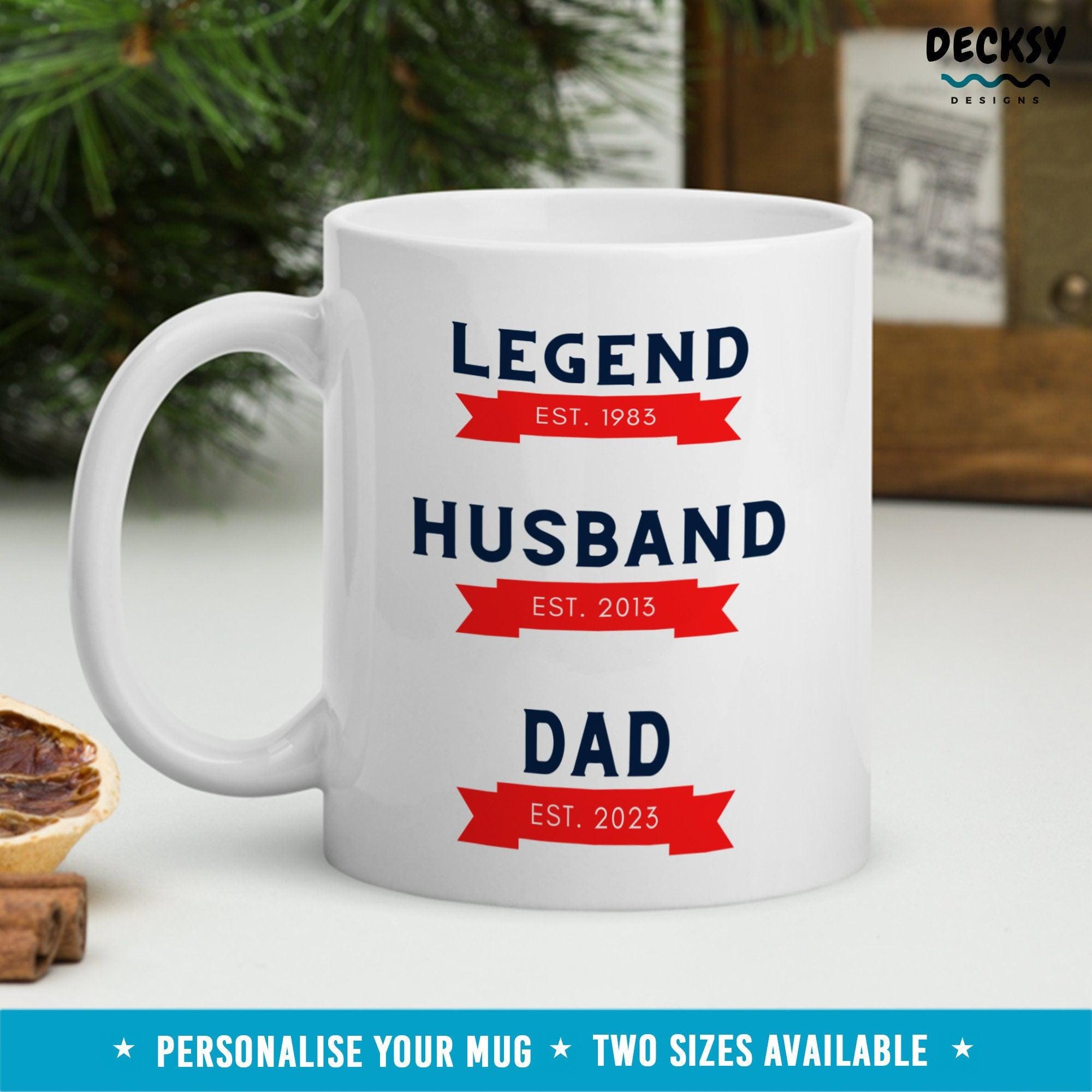 New Dad Gift, Personalised Coffee Mug-Home & Living:Kitchen & Dining:Drink & Barware:Drinkware:Mugs-DecksyDesigns-White Mug 11 oz-DecksyDesigns