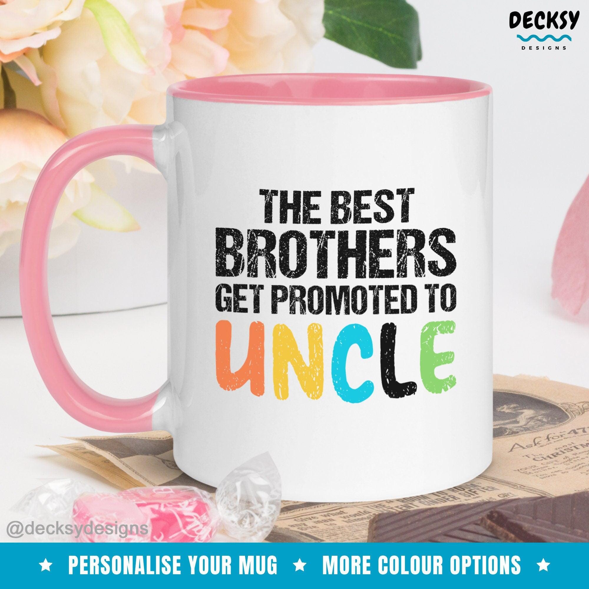 New Uncle Gift Mug, Custom Gift For Uncle To Be-Home & Living:Kitchen & Dining:Drink & Barware:Drinkware:Mugs-DecksyDesigns-White Mug 11 oz-NO PERSONALISATION-DecksyDesigns