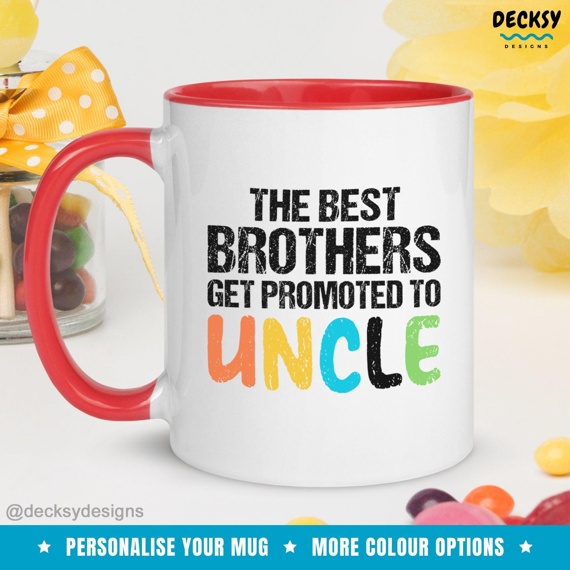 New Uncle Gift Mug, Custom Gift For Uncle To Be-Home & Living:Kitchen & Dining:Drink & Barware:Drinkware:Mugs-DecksyDesigns-White Mug 11 oz-NO PERSONALISATION-DecksyDesigns
