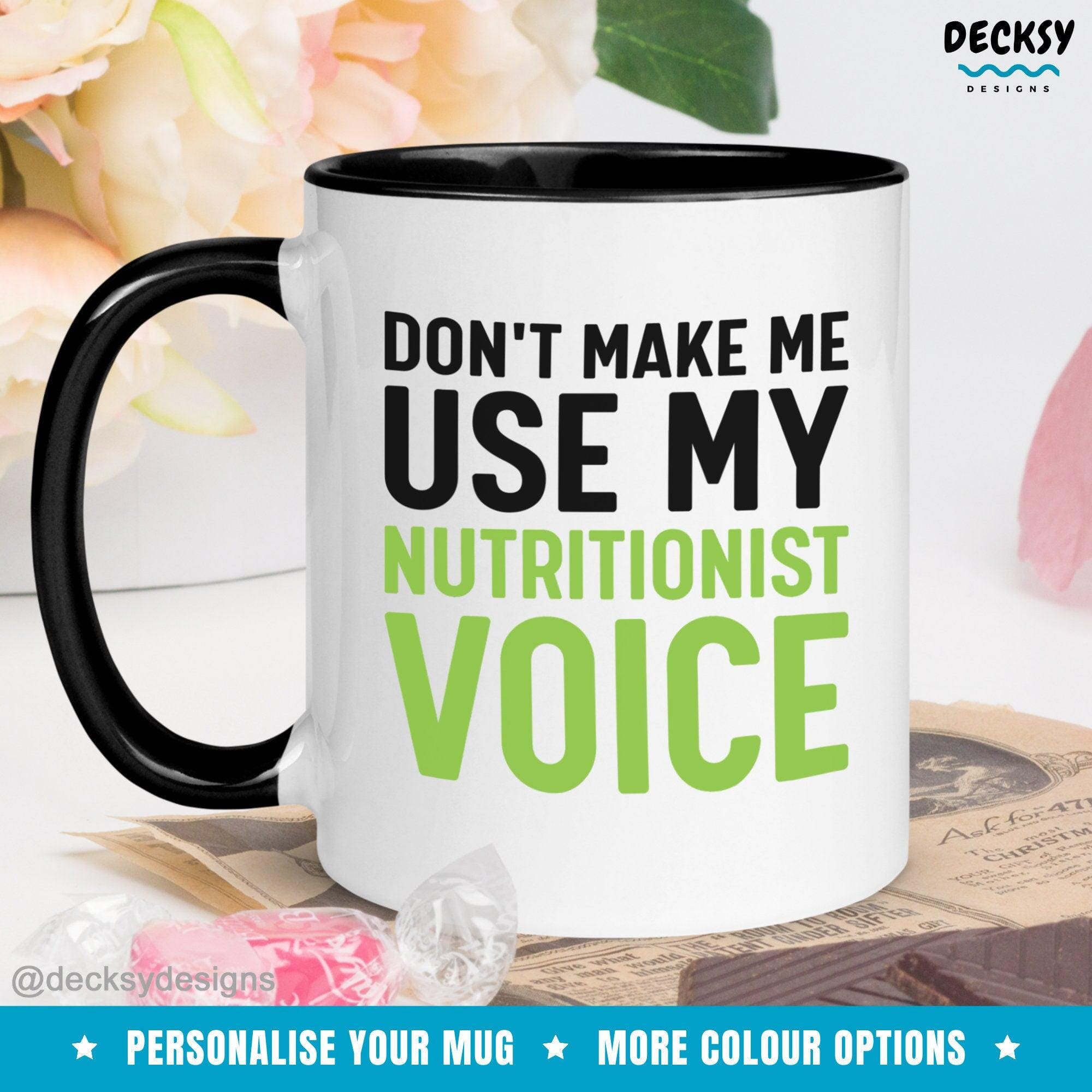 Nutritionist Mug, Registered Dietitian Gift-Home & Living:Kitchen & Dining:Drink & Barware:Drinkware:Mugs-DecksyDesigns-White Mug 11 oz-NO PERSONALISATION-DecksyDesigns