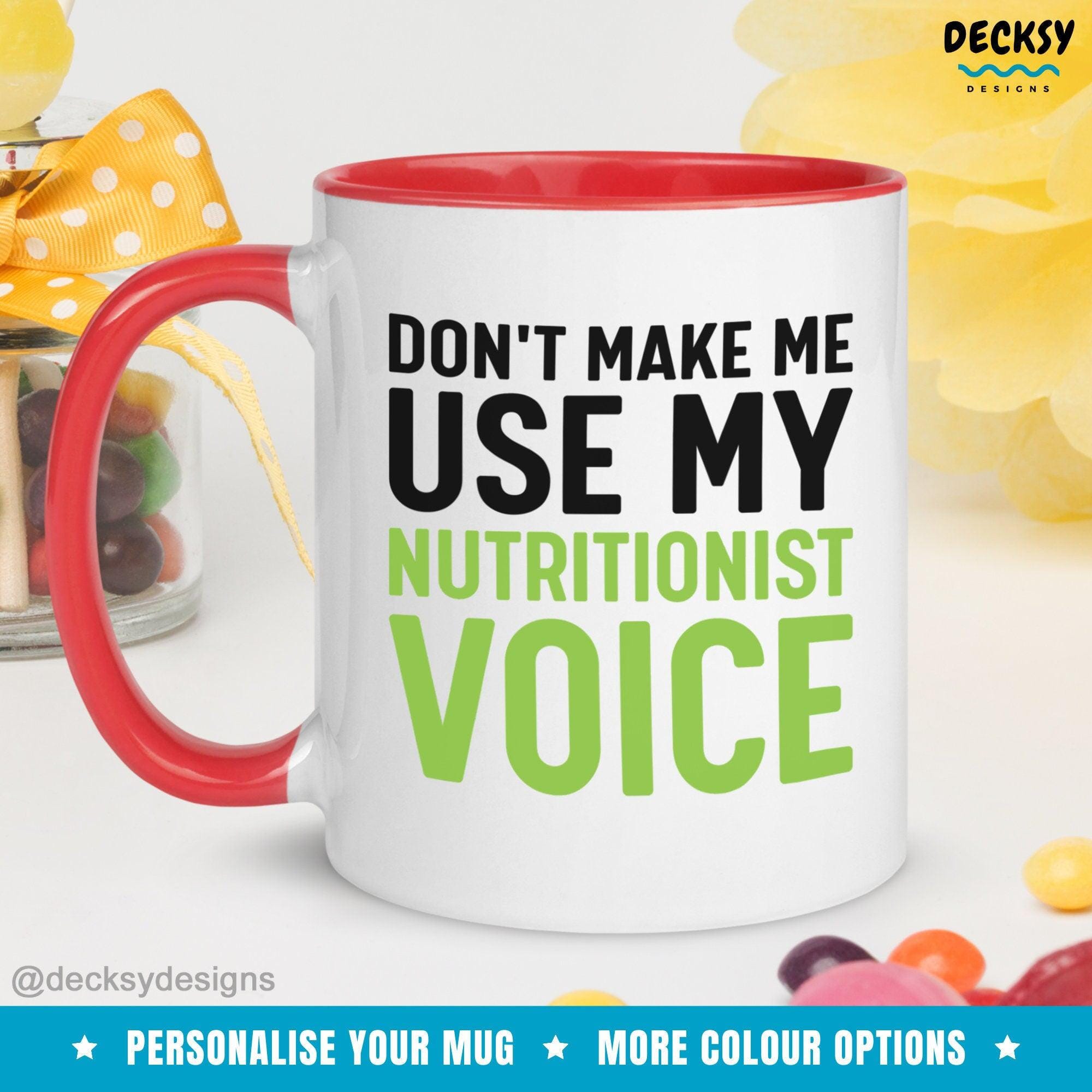 Nutritionist Mug, Registered Dietitian Gift-Home & Living:Kitchen & Dining:Drink & Barware:Drinkware:Mugs-DecksyDesigns-White Mug 11 oz-NO PERSONALISATION-DecksyDesigns