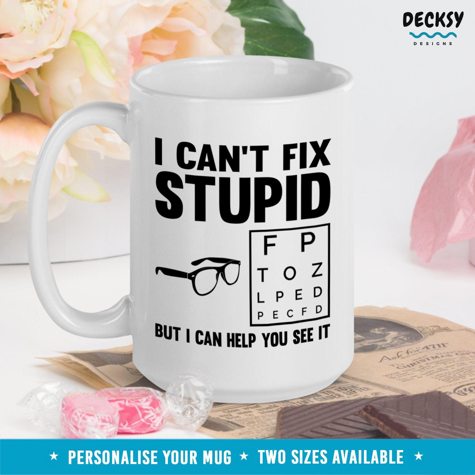 Optometrist Mug, Gift For Optometrist-Home & Living:Kitchen & Dining:Drink & Barware:Drinkware:Mugs-DecksyDesigns-11 Oz-NO PERSONALISATION-DecksyDesigns