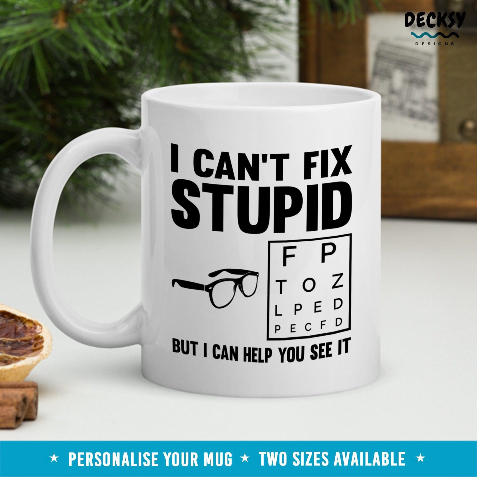 Optometrist Mug, Gift For Optometrist-Home & Living:Kitchen & Dining:Drink & Barware:Drinkware:Mugs-DecksyDesigns-11 Oz-NO PERSONALISATION-DecksyDesigns