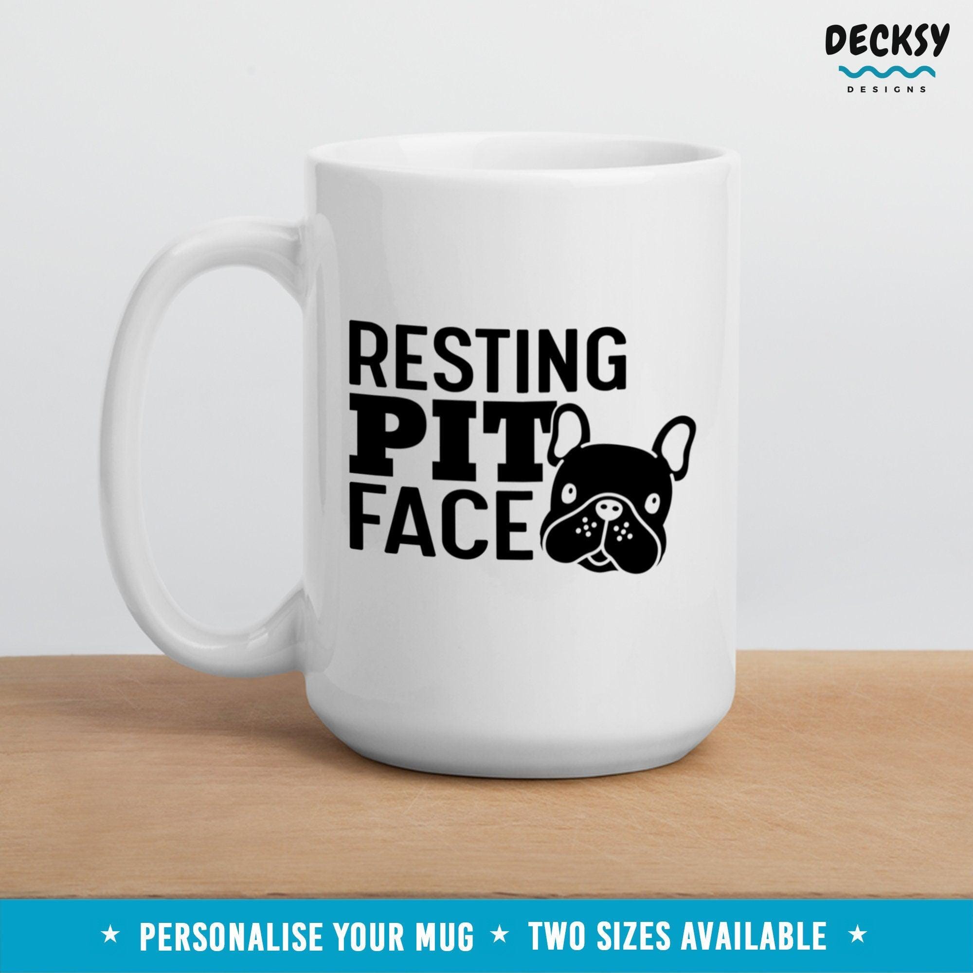 Pitbull Coffee Mug, Pitbull Owner Gift-Home & Living:Kitchen & Dining:Drink & Barware:Drinkware:Mugs-DecksyDesigns-White Mug 11 oz-NO PERSONALISATION-DecksyDesigns