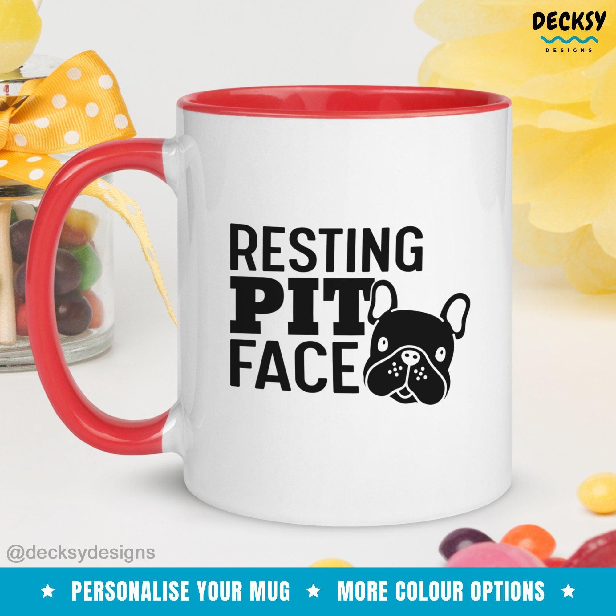Pitbull Coffee Mug, Pitbull Owner Gift-Home & Living:Kitchen & Dining:Drink & Barware:Drinkware:Mugs-DecksyDesigns-White Mug 11 oz-NO PERSONALISATION-DecksyDesigns