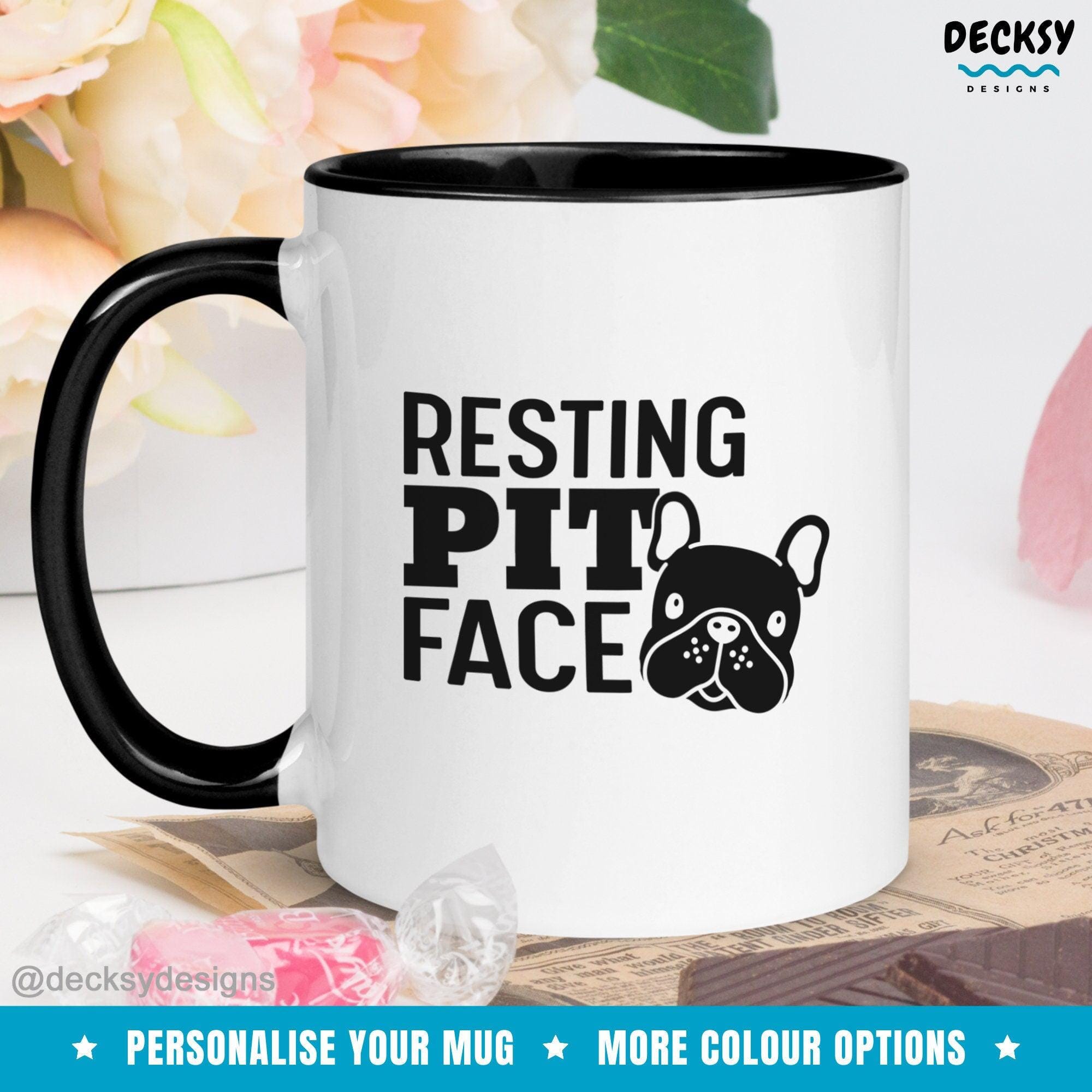 Pitbull Coffee Mug, Pitbull Owner Gift-Home & Living:Kitchen & Dining:Drink & Barware:Drinkware:Mugs-DecksyDesigns-White Mug 11 oz-NO PERSONALISATION-DecksyDesigns
