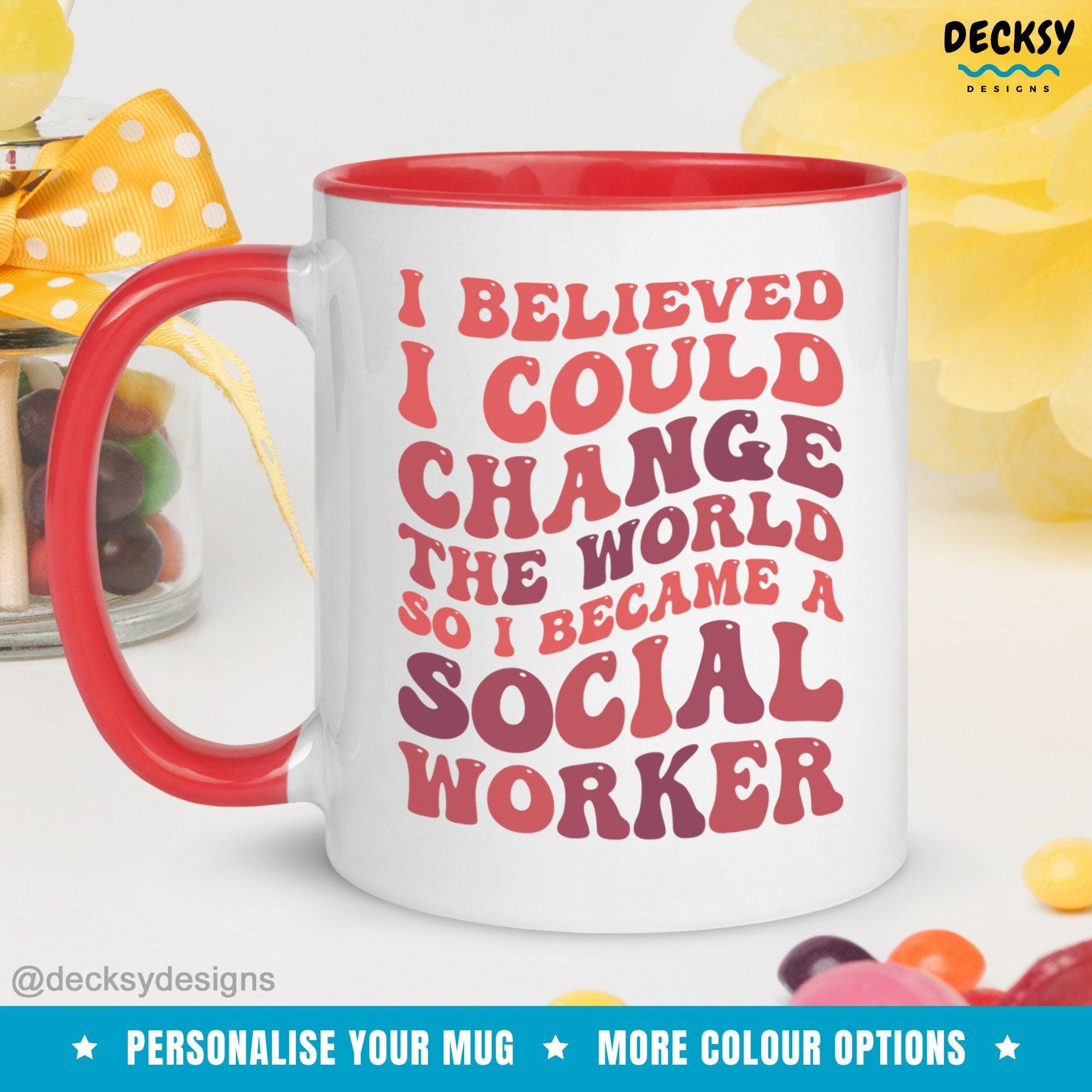 Social Worker Gift, Custom Social Work Mug-Home & Living:Kitchen & Dining:Drink & Barware:Drinkware:Mugs-DecksyDesigns-White Mug 11 oz-NO PERSONALISATION-DecksyDesigns