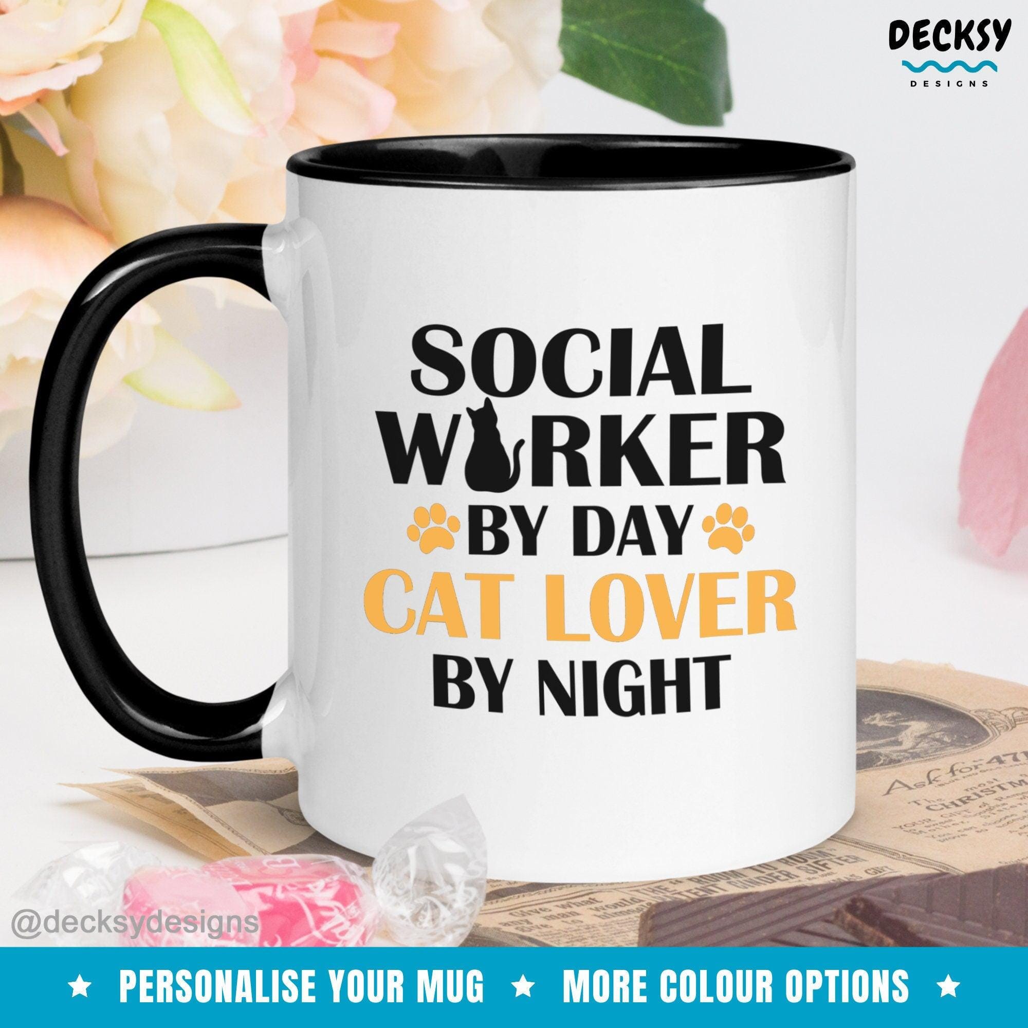 Social Worker Gift, Social Work Mug-Home & Living:Kitchen & Dining:Drink & Barware:Drinkware:Mugs-DecksyDesigns-White Mug 11 oz-NO PERSONALISATION-DecksyDesigns