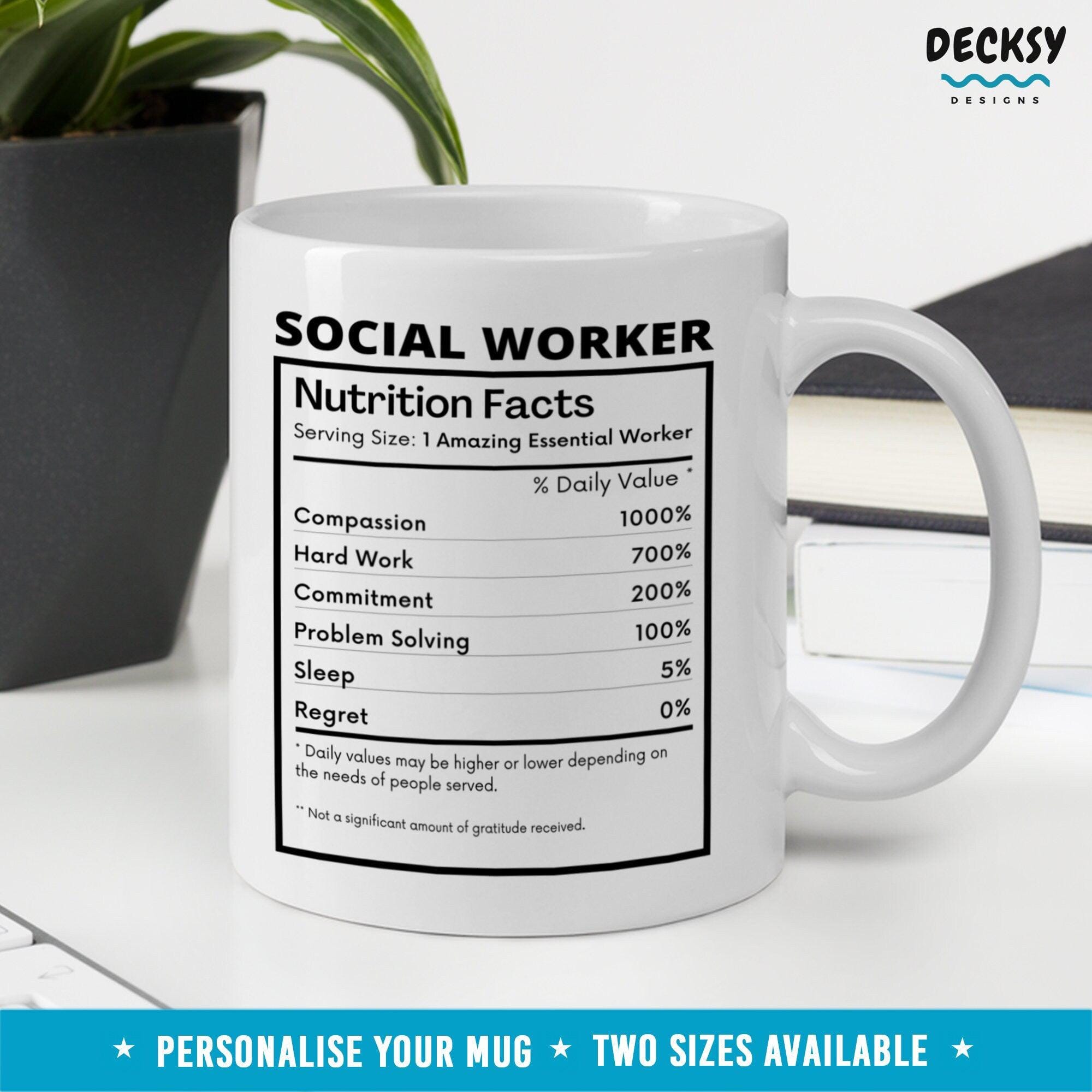 Social Worker Gift, Social Work Student Coffee Mug-Home & Living:Kitchen & Dining:Drink & Barware:Drinkware:Mugs-DecksyDesigns-11 Oz-NO PERSONALISATION-DecksyDesigns