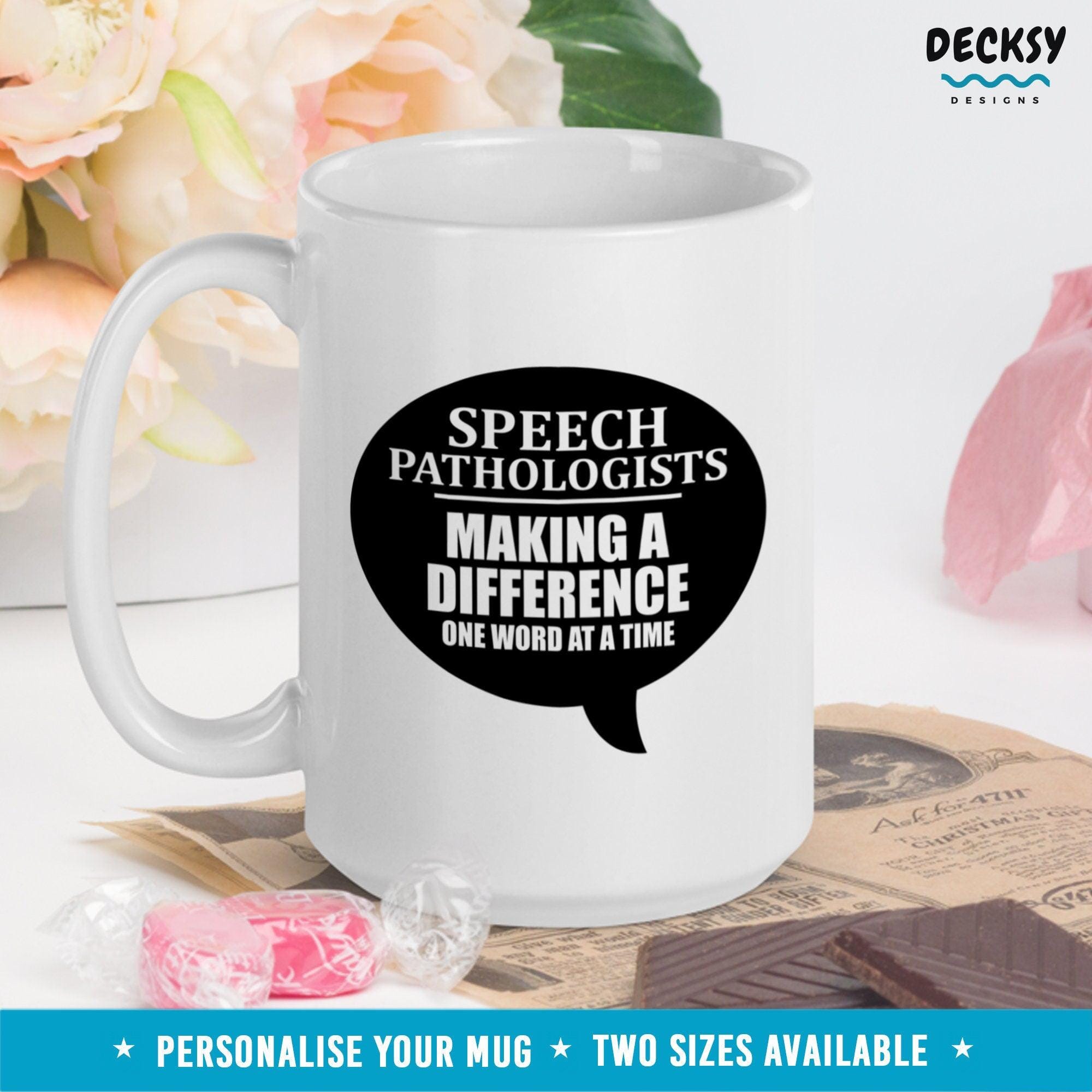 Speech Therapist Mug, Slp Gift-Home & Living:Kitchen & Dining:Drink & Barware:Drinkware:Mugs-DecksyDesigns-11 Oz-NO PERSONALISATION-DecksyDesigns