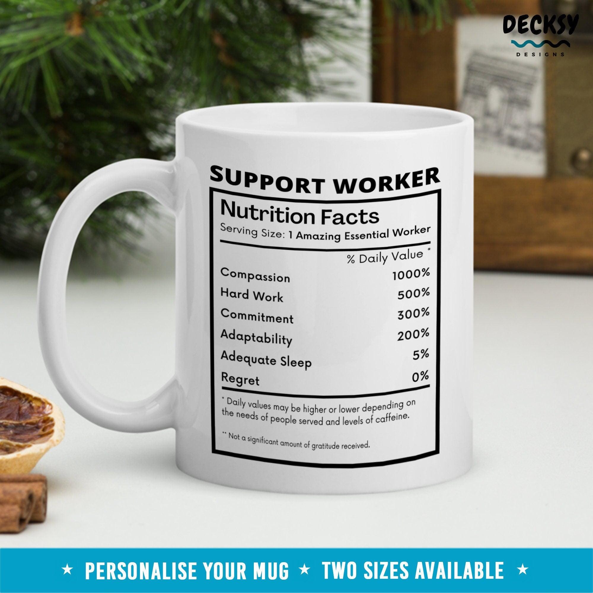 Support Worker Mug, Support Worker Appreciation Gift-Home & Living:Kitchen & Dining:Drink & Barware:Drinkware:Mugs-DecksyDesigns-11 Oz-NO PERSONALISATION-DecksyDesigns