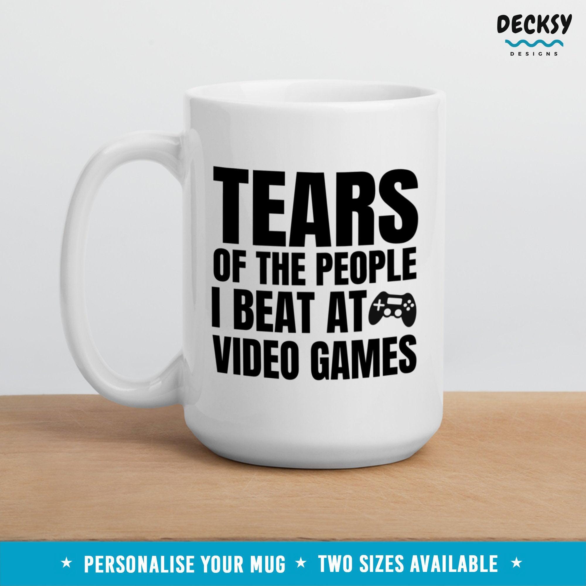 Video Game Coffee Mug, Gaming Gift-Home & Living:Kitchen & Dining:Drink & Barware:Drinkware:Mugs-DecksyDesigns-White Mug 11 oz-NO PERSONALISATION-DecksyDesigns