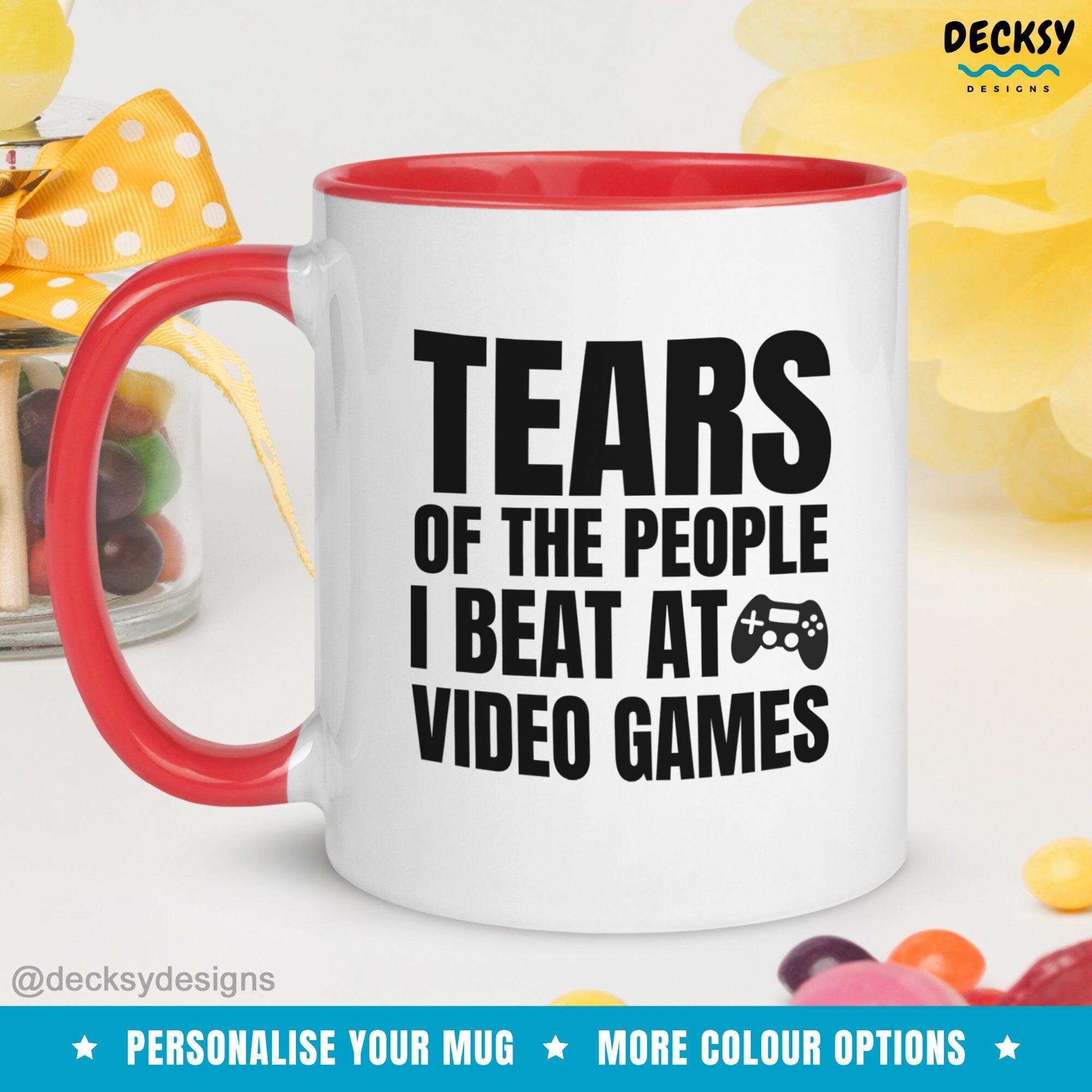 Video Game Coffee Mug, Gaming Gift-Home & Living:Kitchen & Dining:Drink & Barware:Drinkware:Mugs-DecksyDesigns-White Mug 11 oz-NO PERSONALISATION-DecksyDesigns