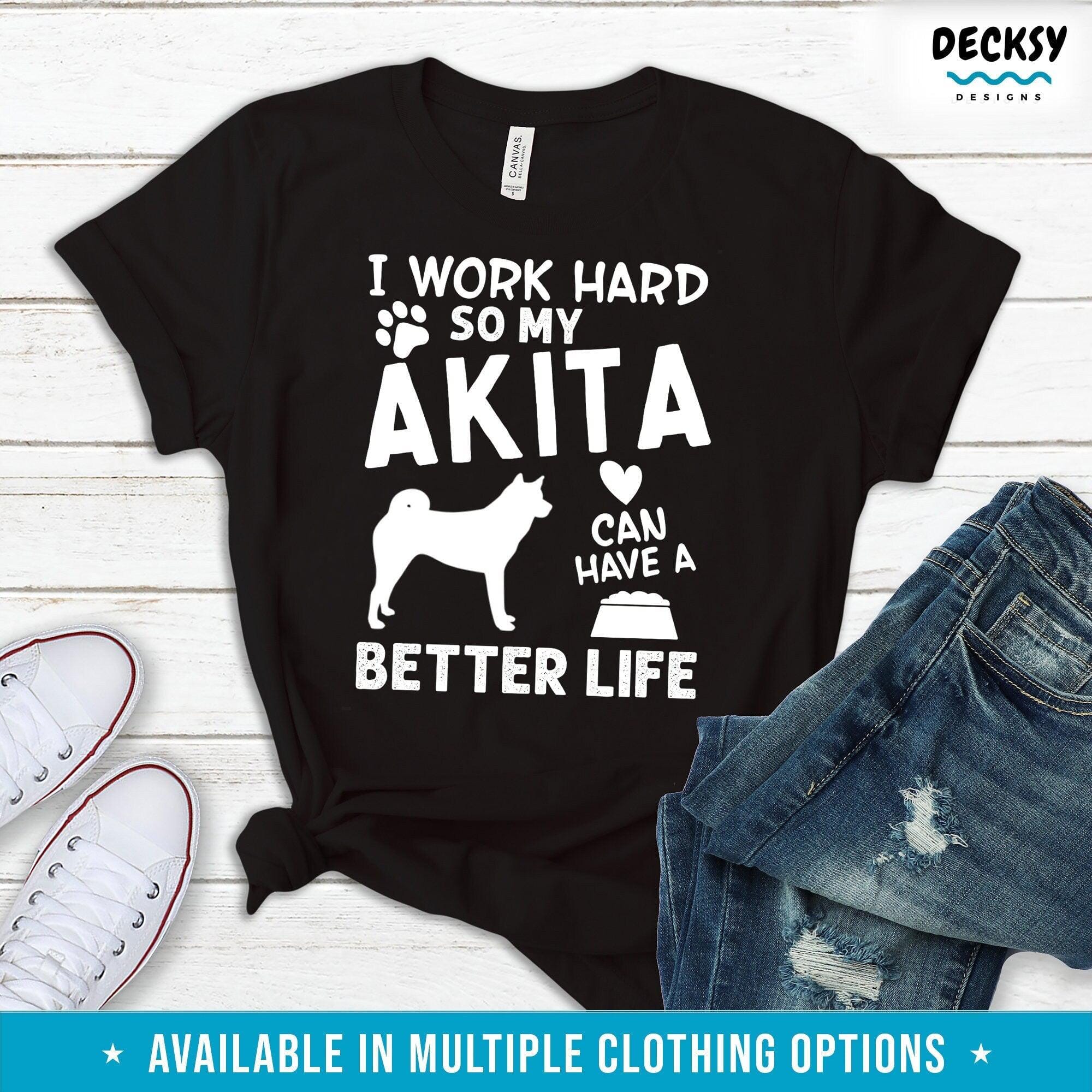 Akita Dog Shirt, Dog Lover Gift-Clothing:Gender-Neutral Adult Clothing:Tops & Tees:T-shirts:Graphic Tees-DecksyDesigns