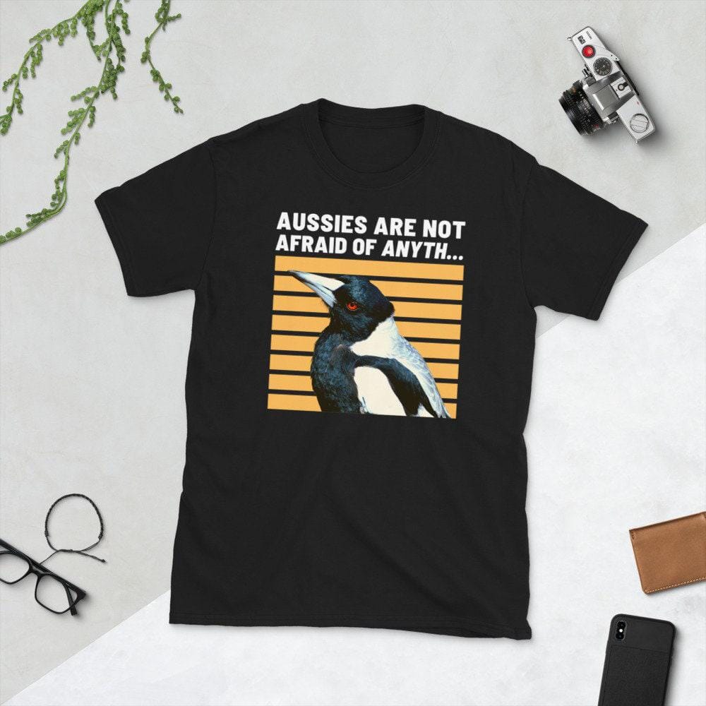 Angry Magpie Shirt, Funny Australia Outdoor Gift-Clothing:Gender-Neutral Adult Clothing:Tops & Tees:T-shirts-DecksyDesigns