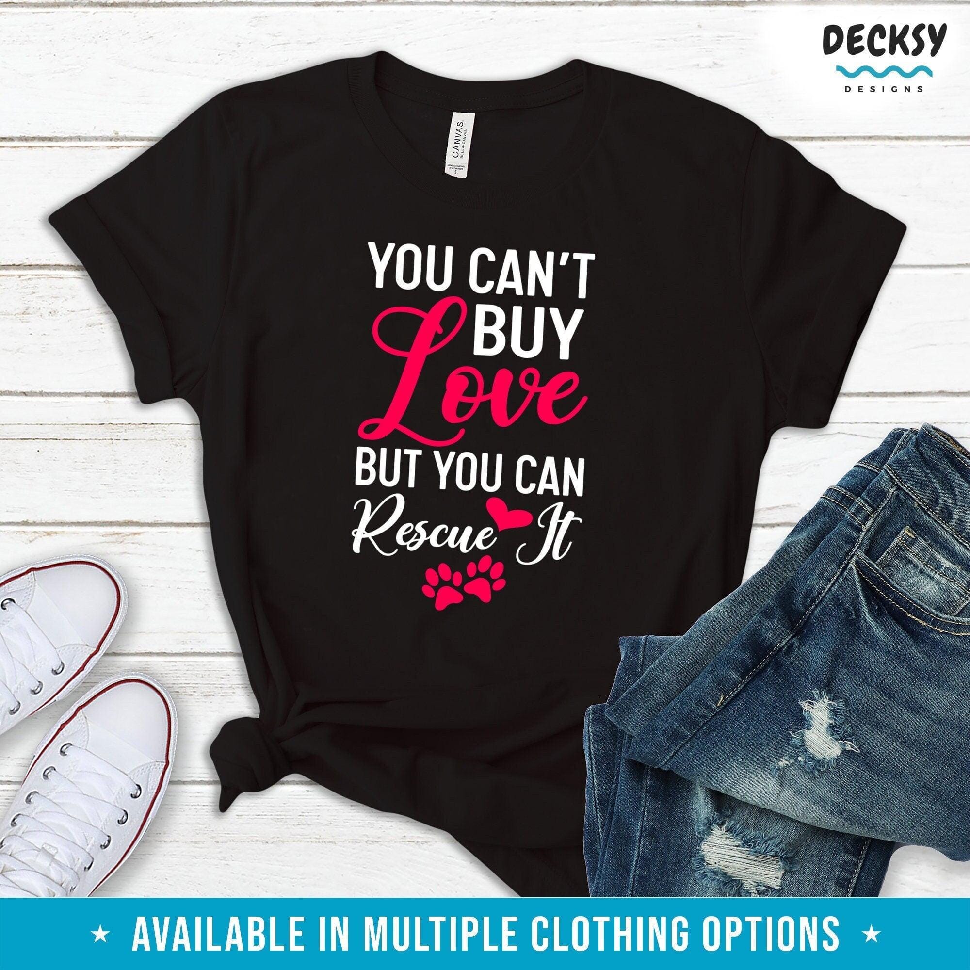 Animal Rescue Shirt, Saving Animals Gift, Dog Rescuer Tshirt-Clothing:Gender-Neutral Adult Clothing:Tops & Tees:T-shirts:Graphic Tees-DecksyDesigns