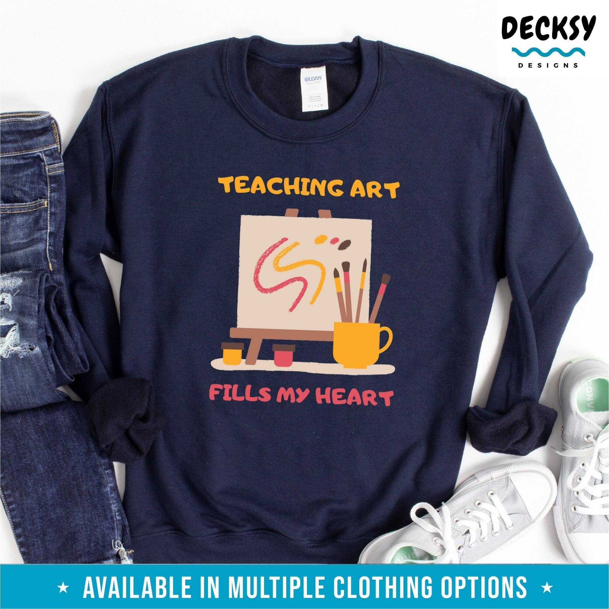 Art Teacher Shirt, Gift For Artist Teacher-Clothing:Gender-Neutral Adult Clothing:Tops & Tees:T-shirts:Graphic Tees-DecksyDesigns